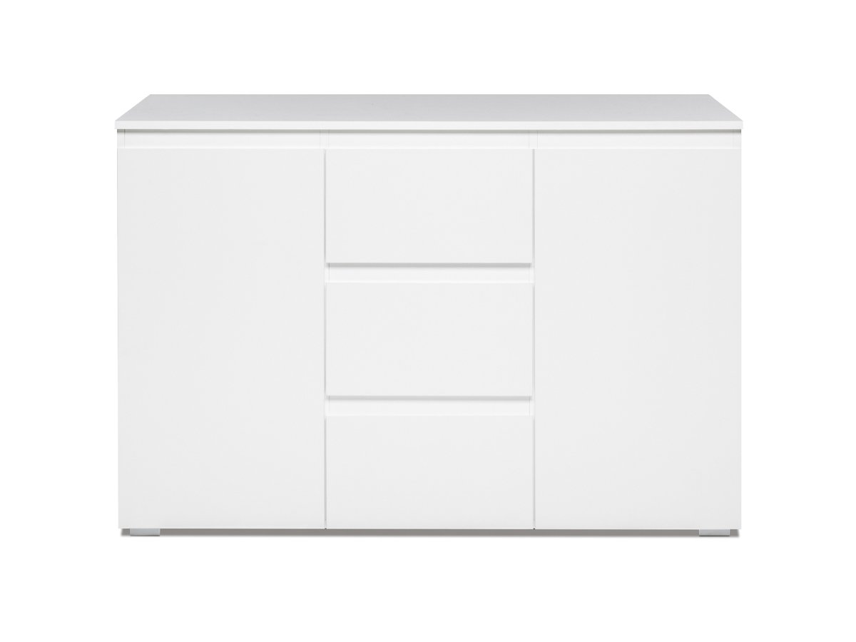 Kommode mit 3 Schubladen weiß matt 120 cm - IMAGE