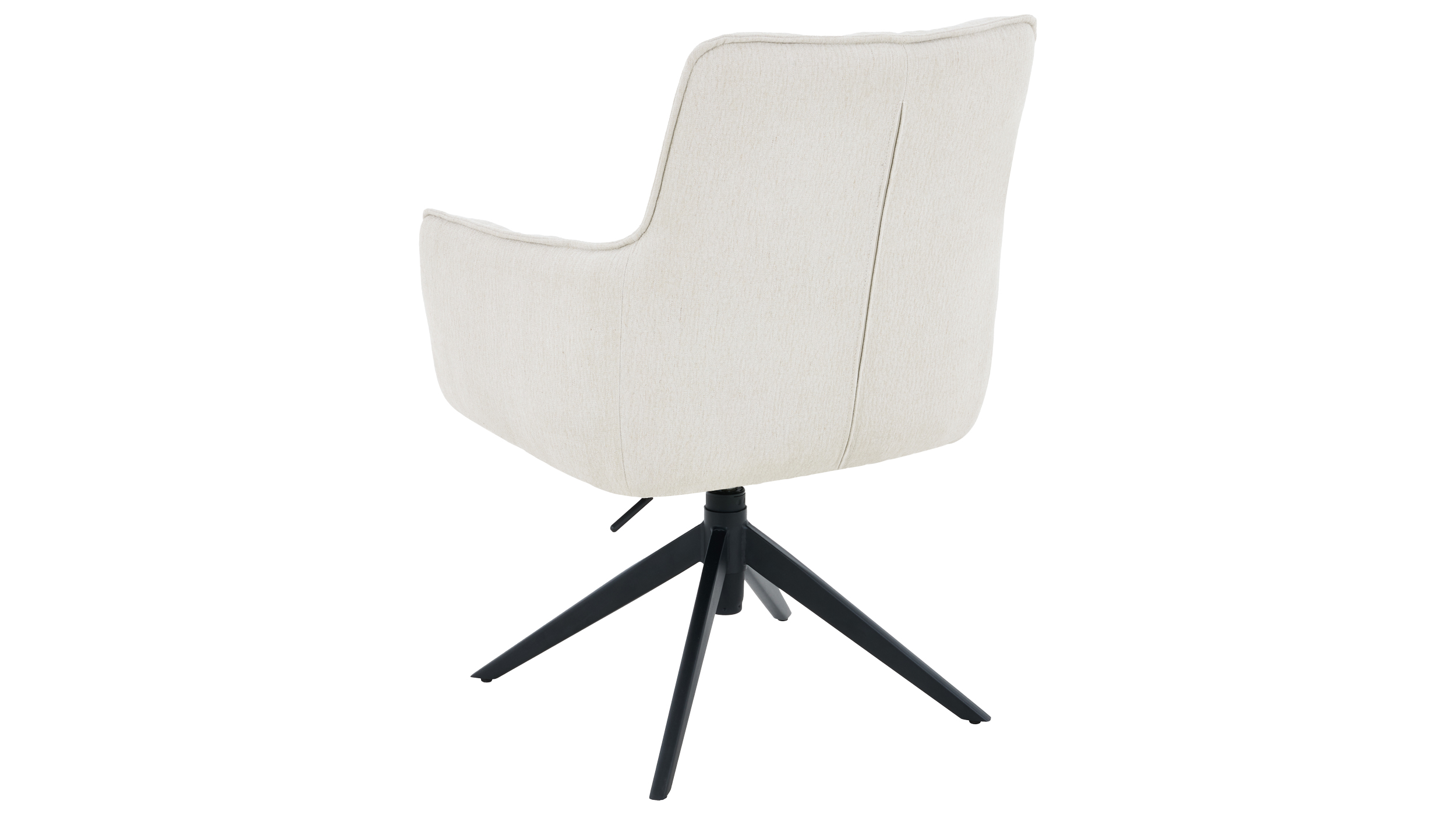 Polsterstuhl drehbar beige - Webstoff - POMBA