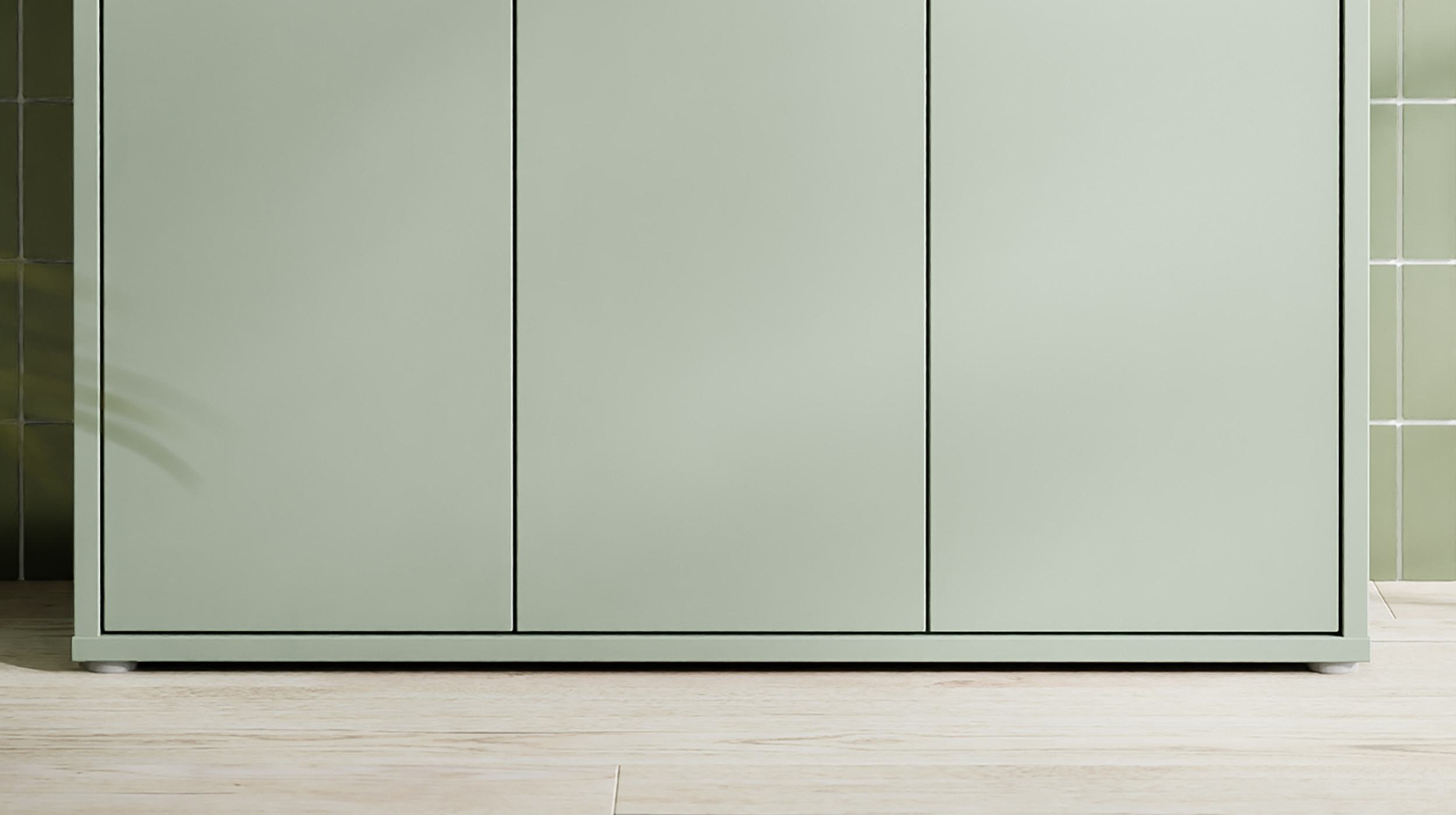 Schuhschrank grün 109 x 99 cm 3-türig - ALICE SPRINGS