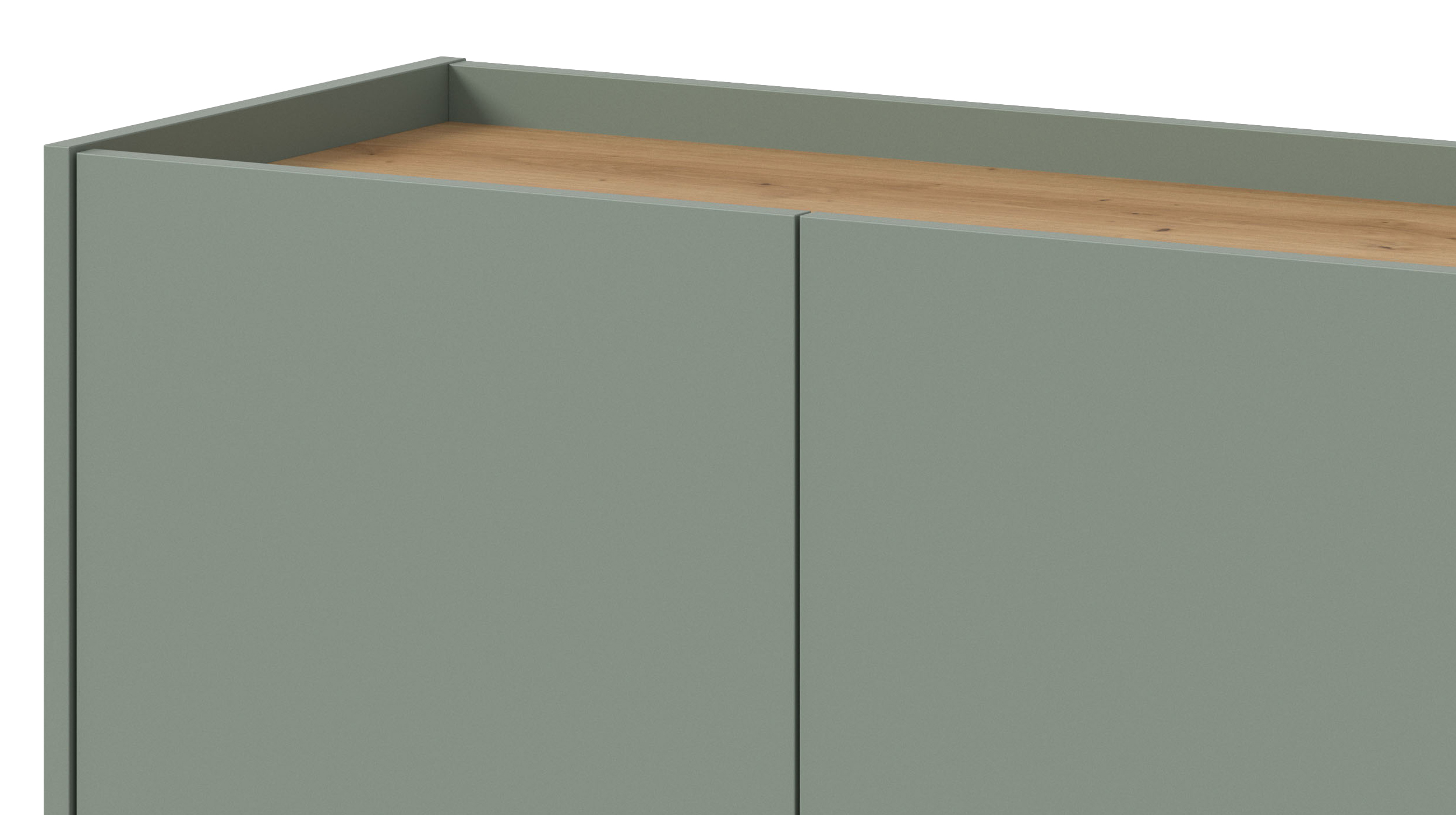 Kommode grün Artisan Eiche 90 x 38 cm - 2-türig - DRIVE