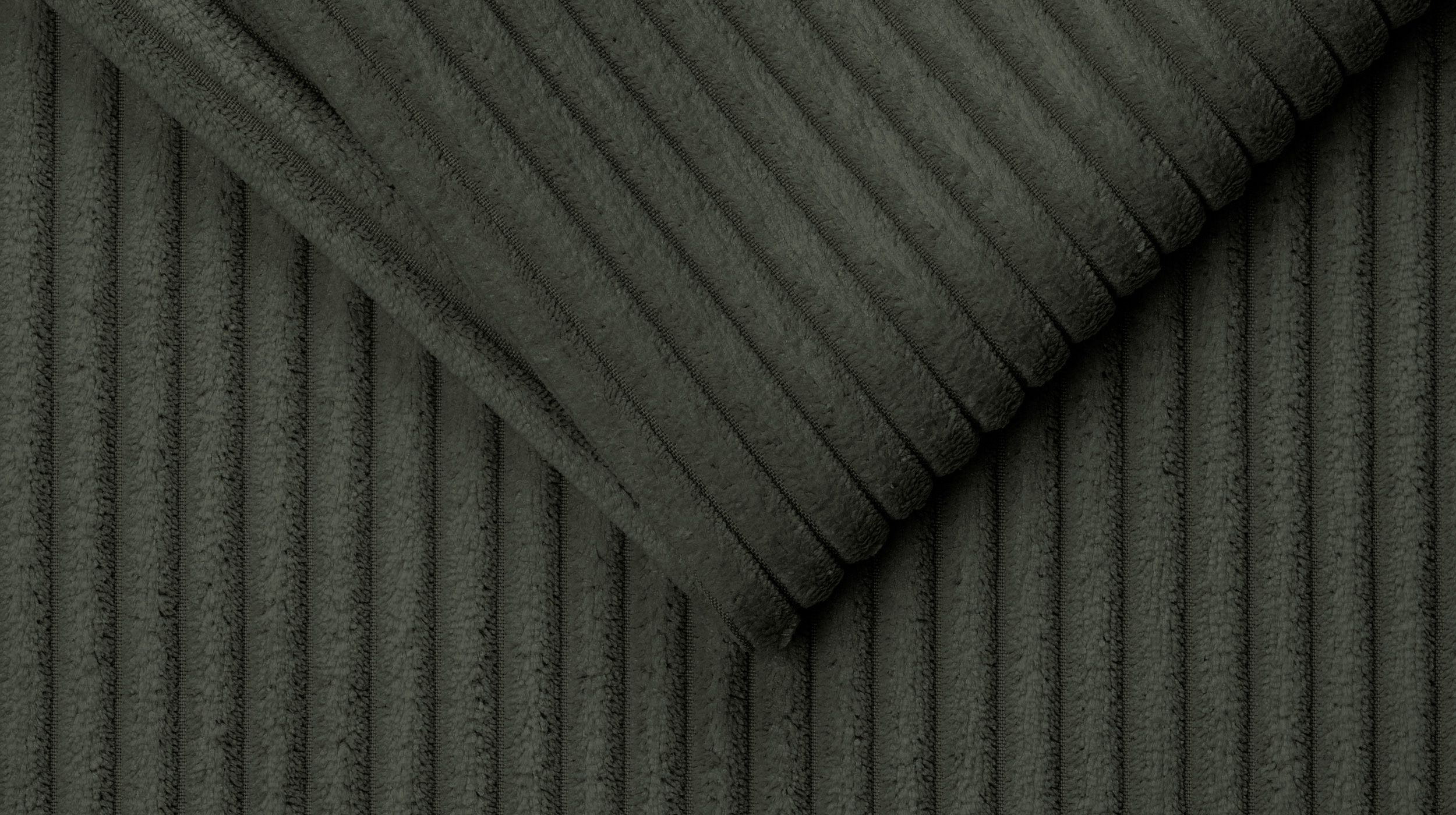 Ecksofa Cord grün 276 x 173 cm - OT links - SUMMER