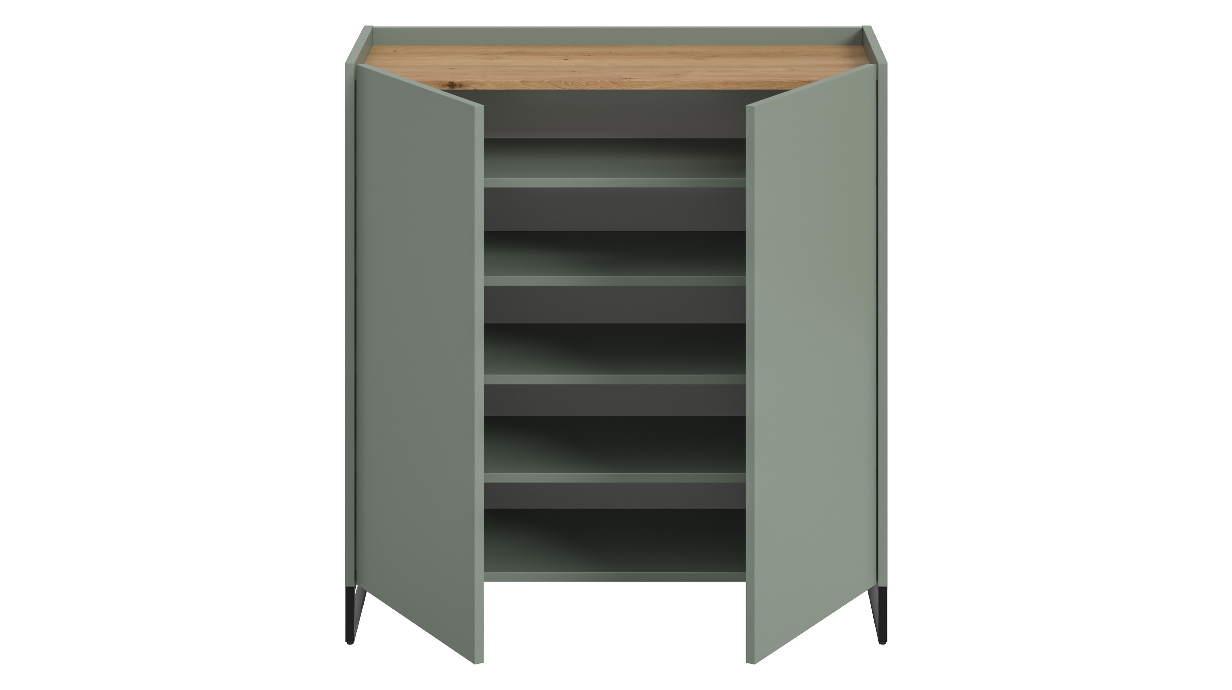 Kommode grün Artisan Eiche 90 x 38 cm - 2-türig - DRIVE