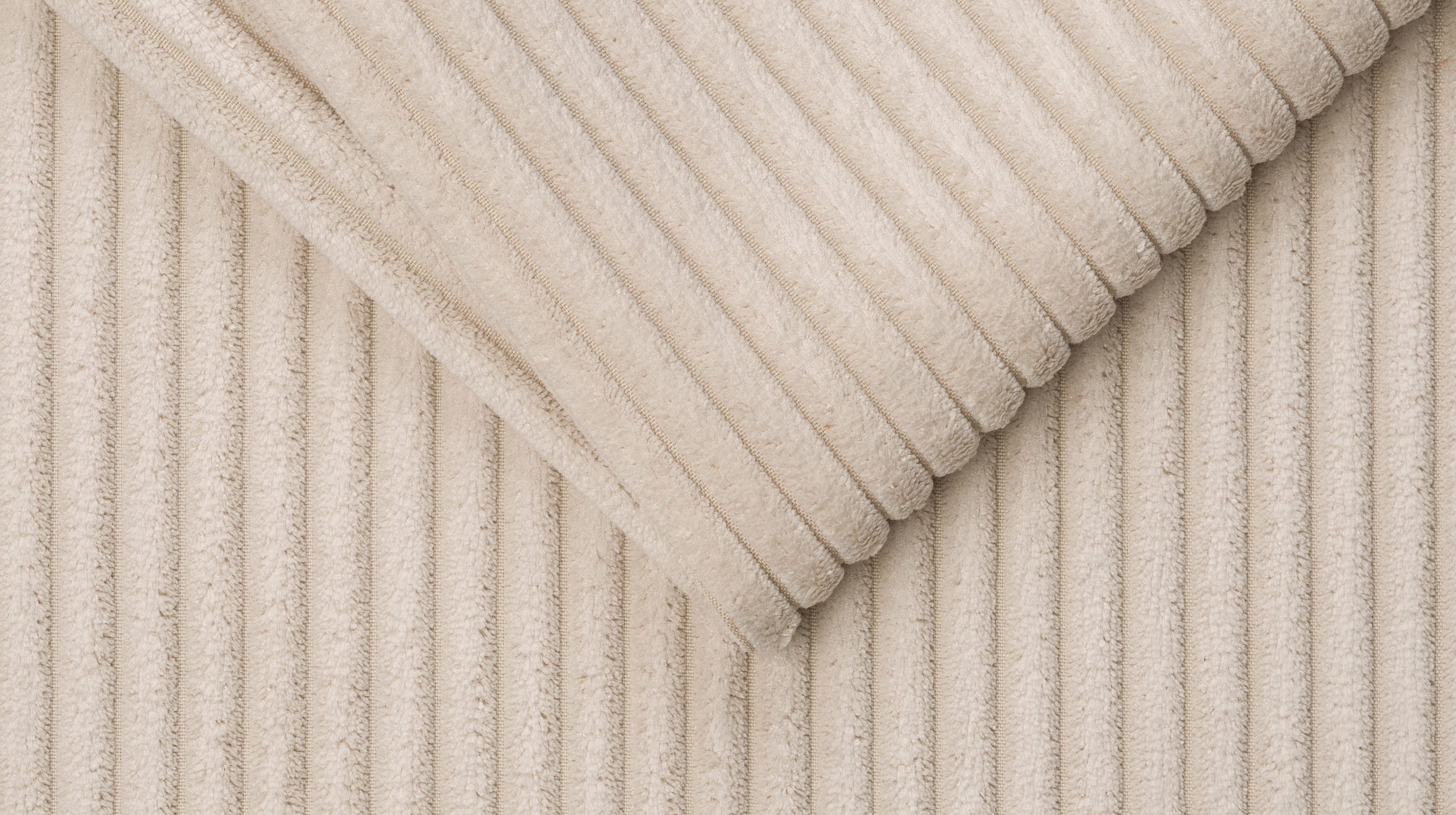 Ecksofa creme Cord 265 x 180 cm OT links - MARK