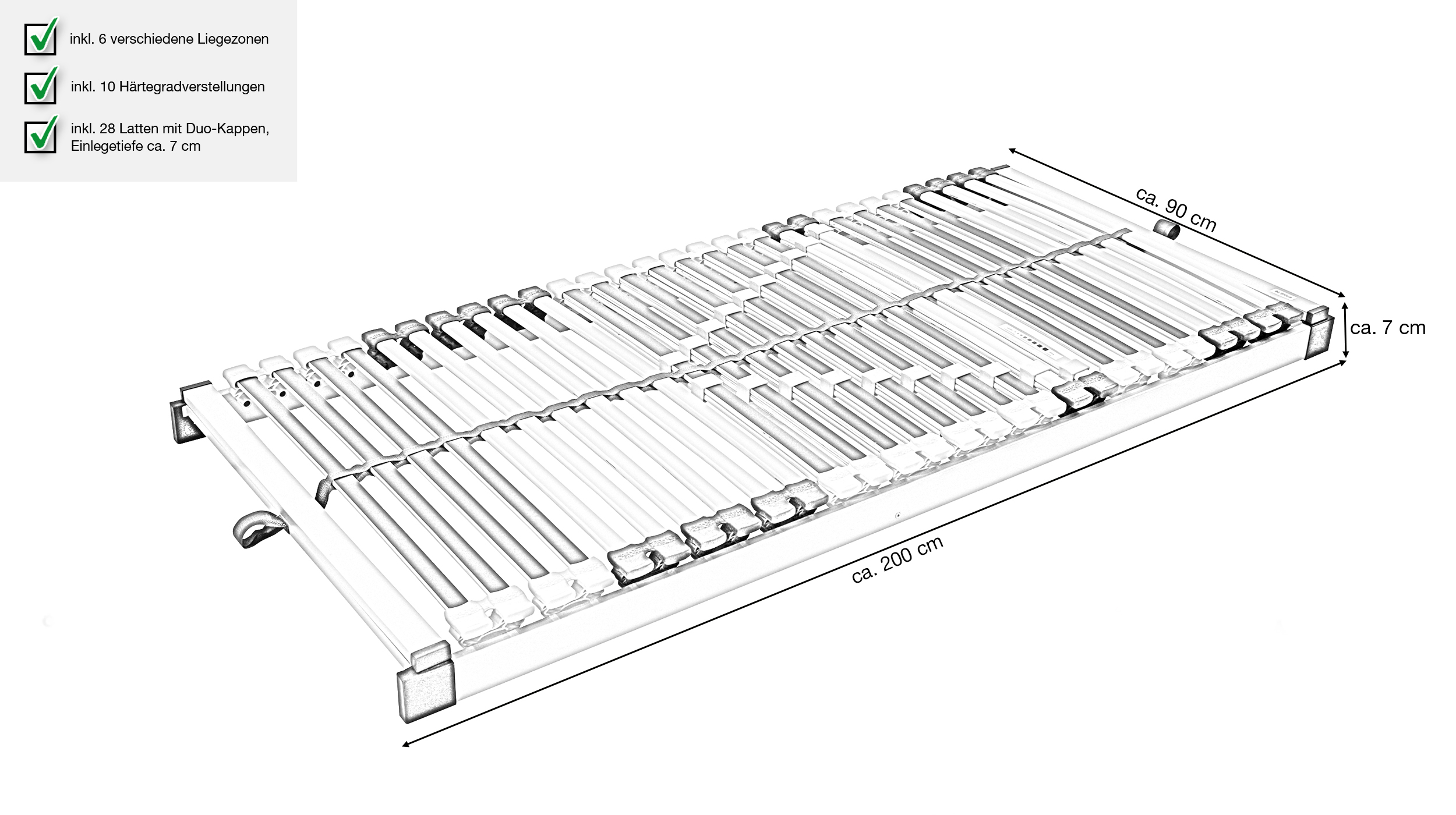 Lattenrost 90 x 200 cm NV - MAXXIMUS
