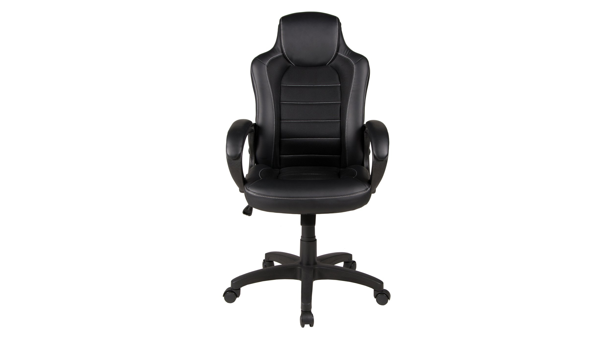 Chefsessel Drehstuhl schwarz Lederlook - JORIS