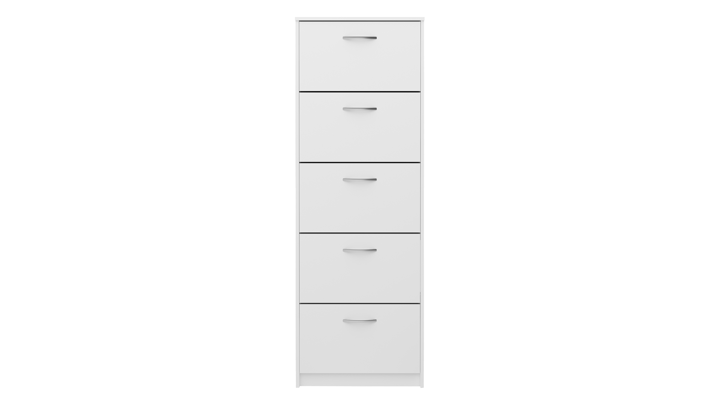 Schuhschrank weiß 59 x 169 cm - 5-türig - STEP