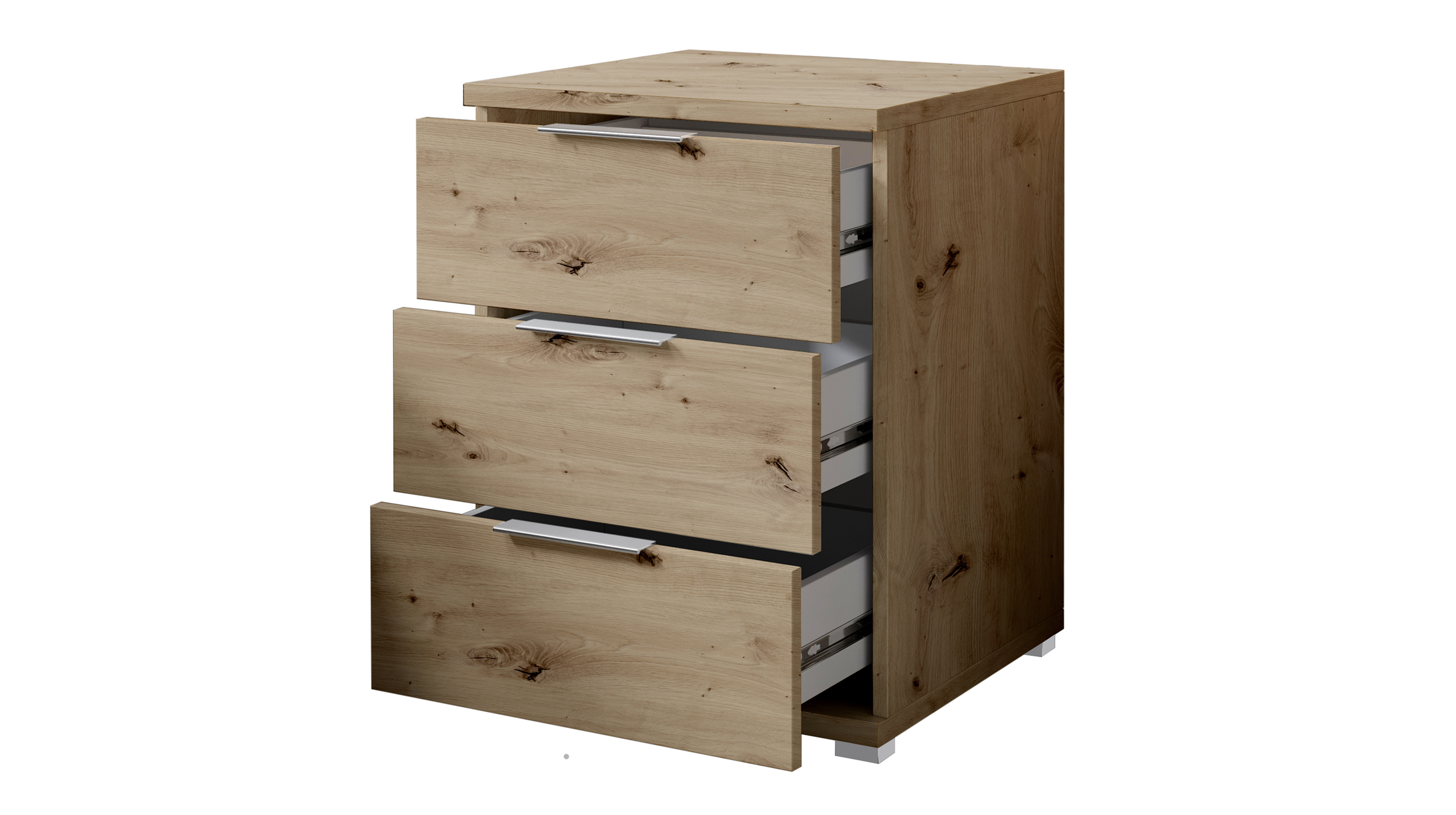 Nachttisch mit Schubladen - Artisan Eiche - 46 x 61 cm - UNIVERSAL
