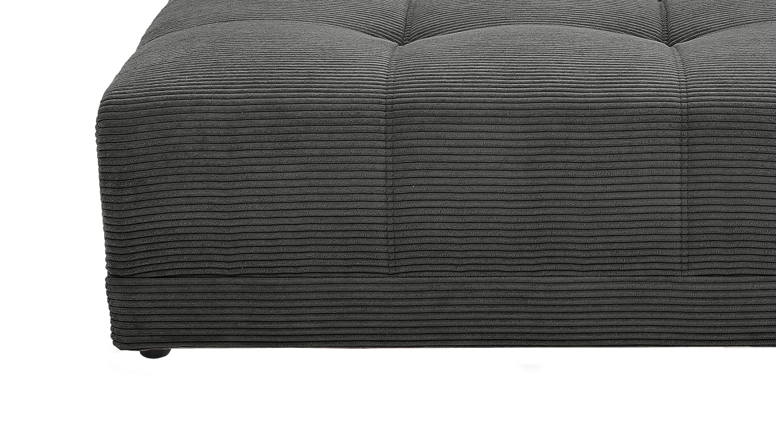 Hocker Sitzhocker 126 x 125 cm Cord grau - JANNI