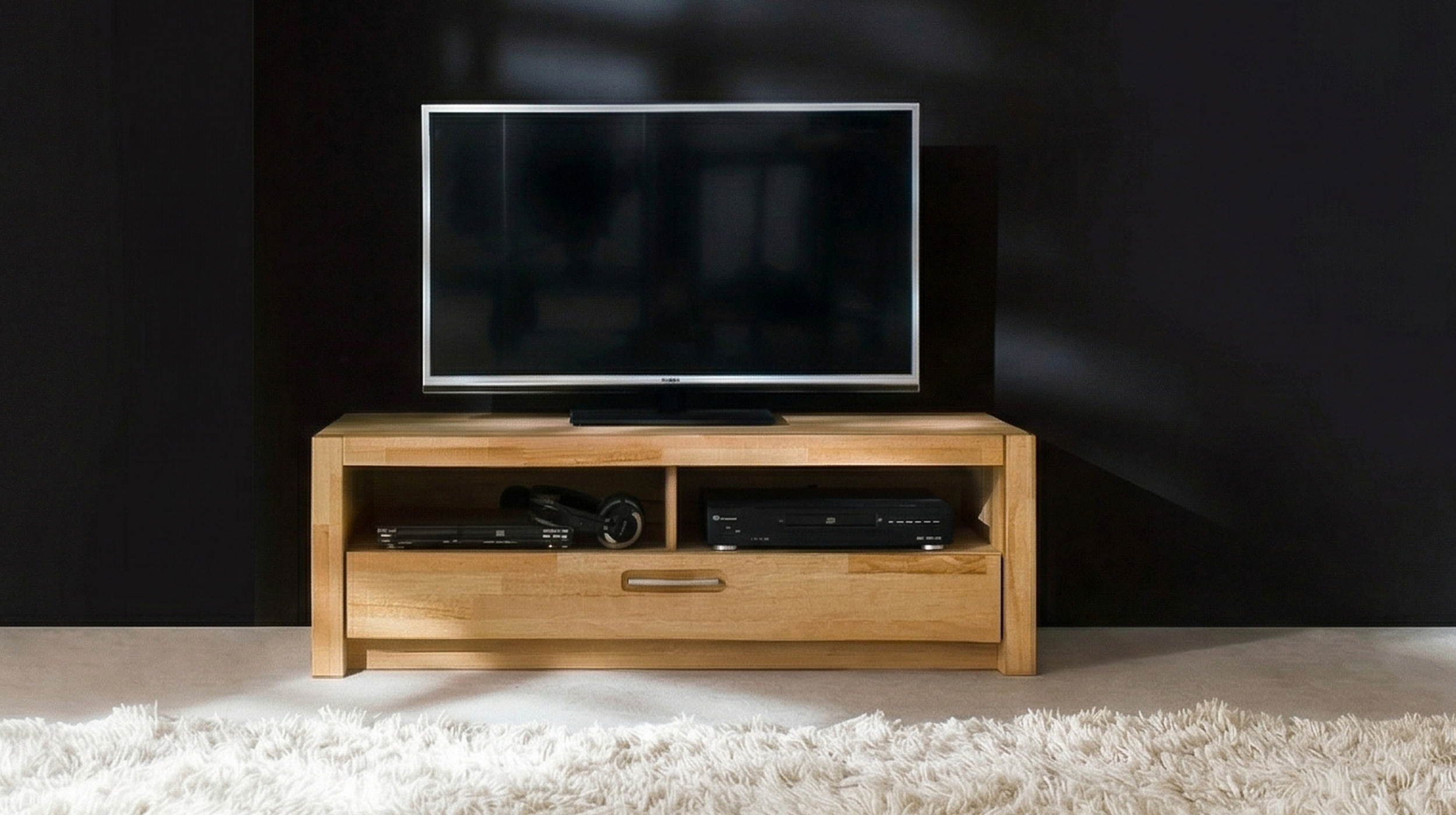 TV - Lowboard Kernbuche massiv geölt 125 cm - FENJA