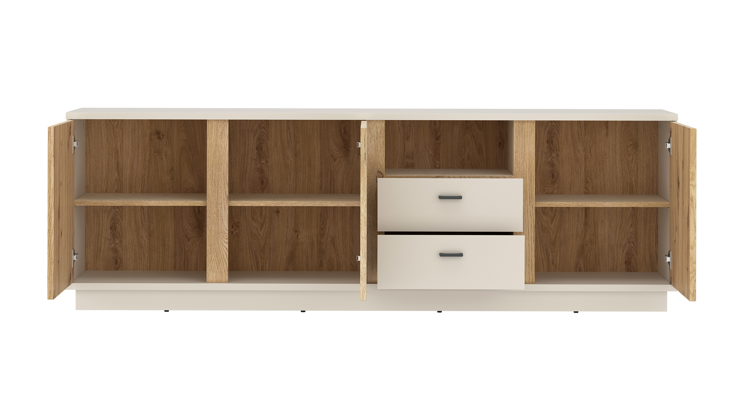 TV - Lowboard beige - Eiche - 200 cm TV-Board - MOSANO
