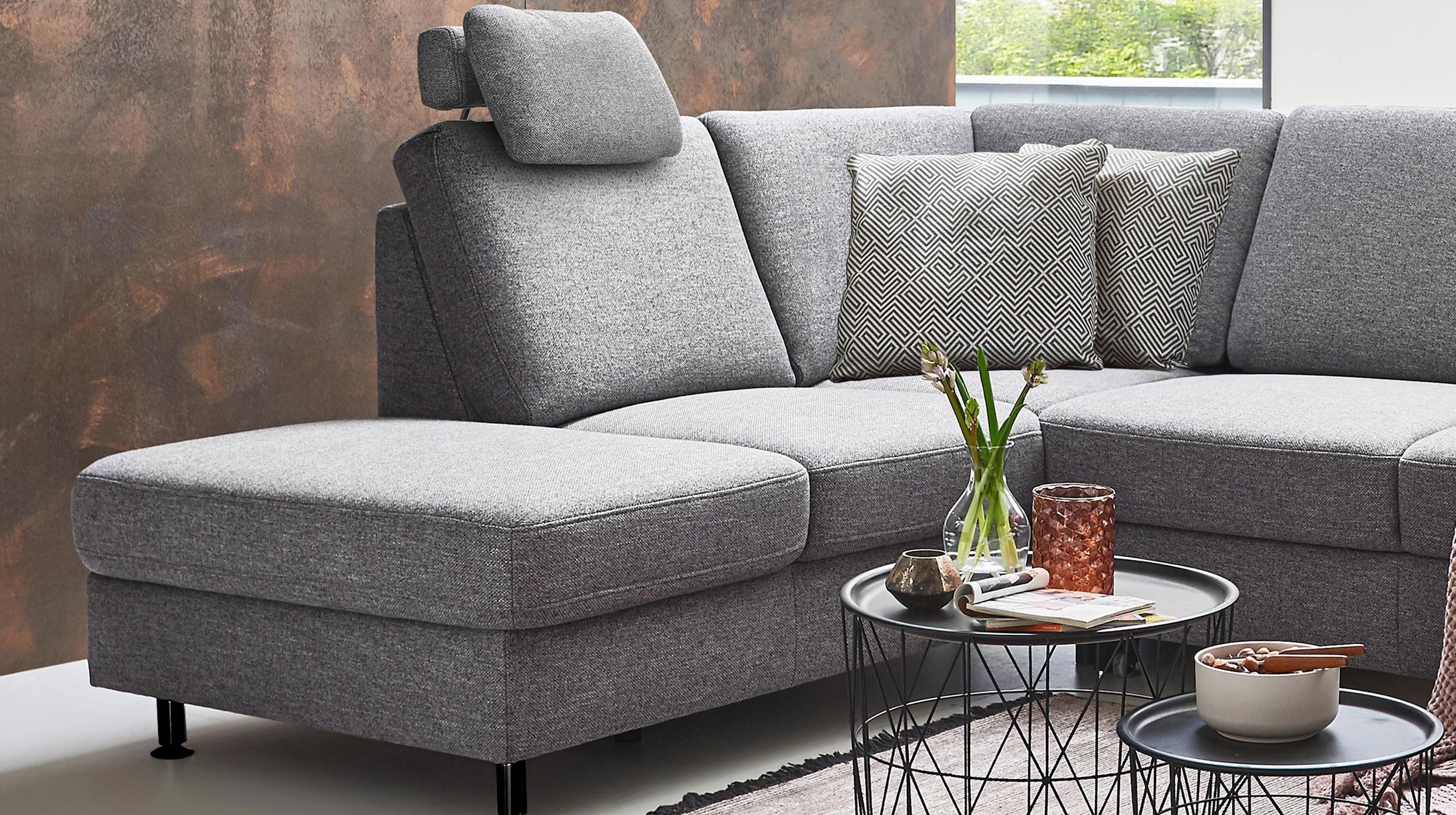Couchliebe® Wohnlandschaft planbar - unica steel - Premium Version - LAVADA