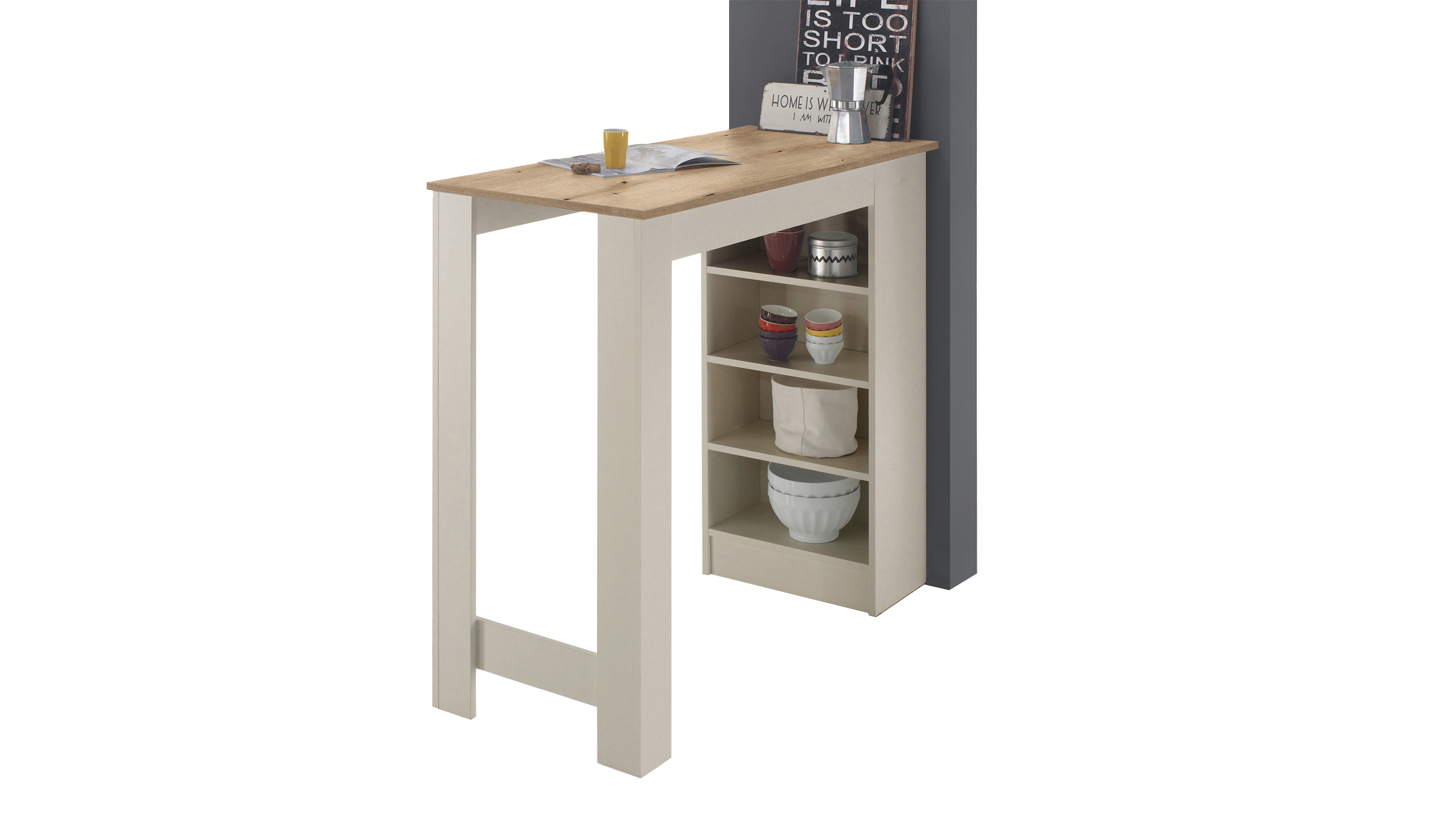 Bartisch Evoke Eiche - beige 115 x 50 cm rechteckig - MOJITO