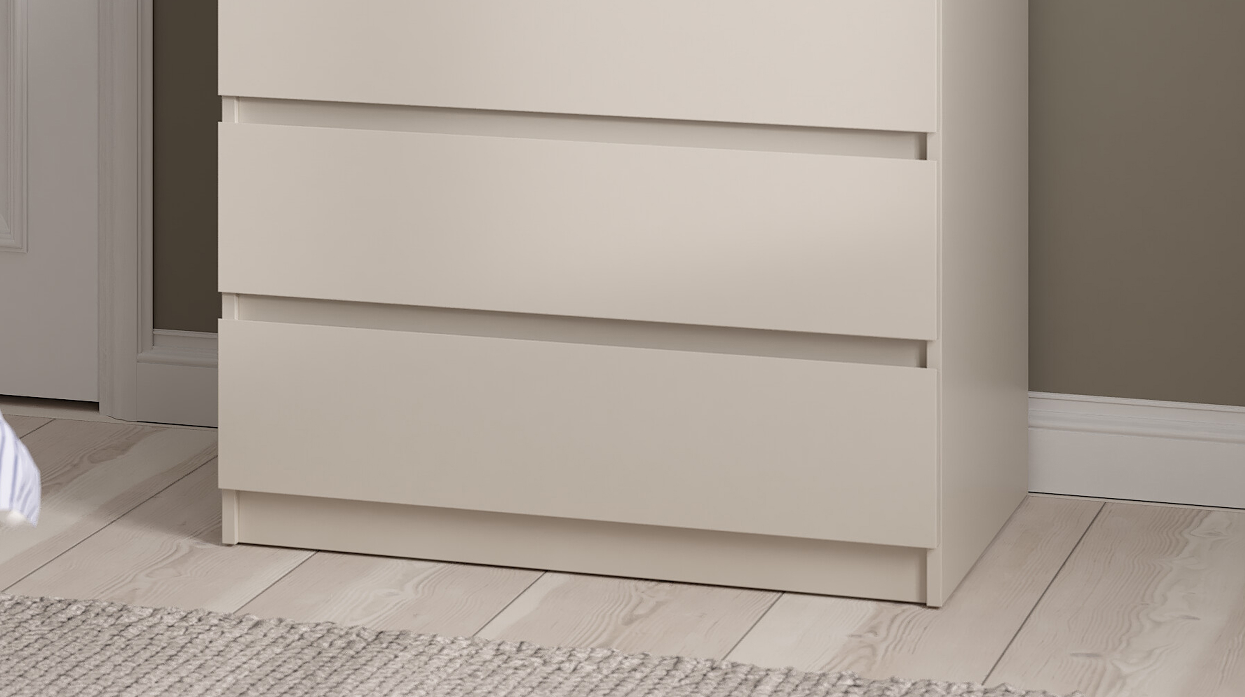 Kommode mit 3 Schubladen beige - Jackson Hickory 77 cm - NAIA