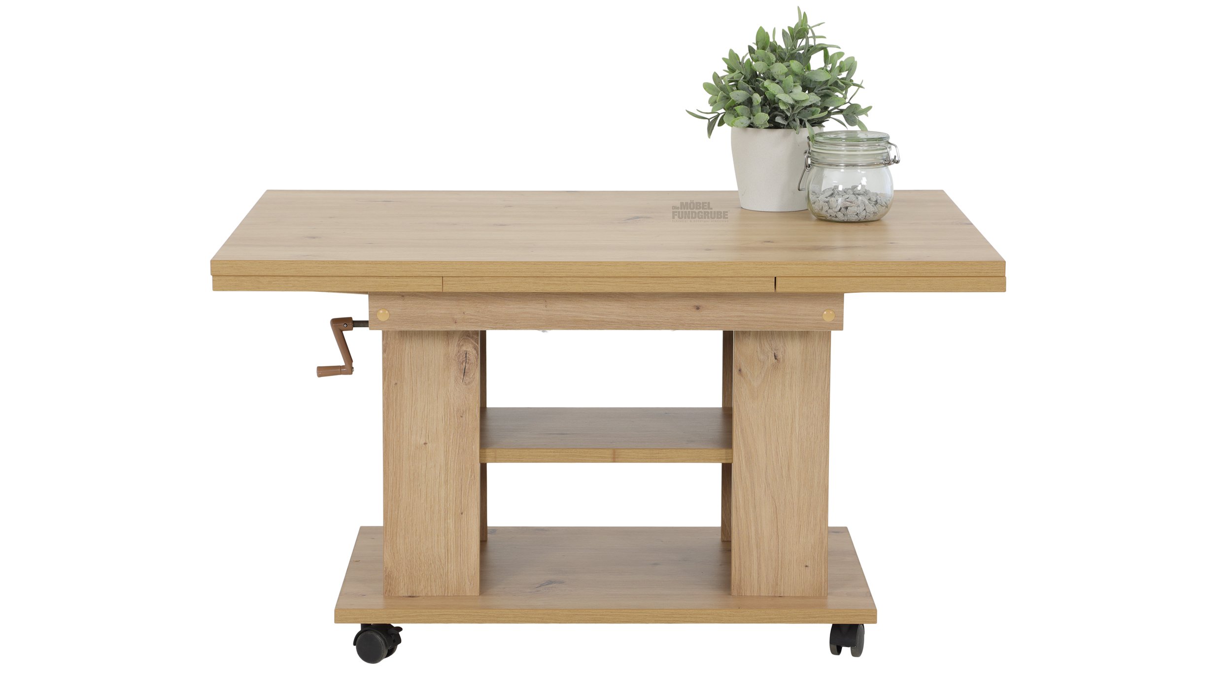 Couchtisch Artisan Eiche 90 x 60 cm ausziehbar - JAKOB