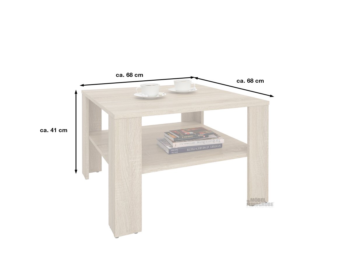 Couchtisch Sonoma Eiche 68 x 68 cm - VENTA