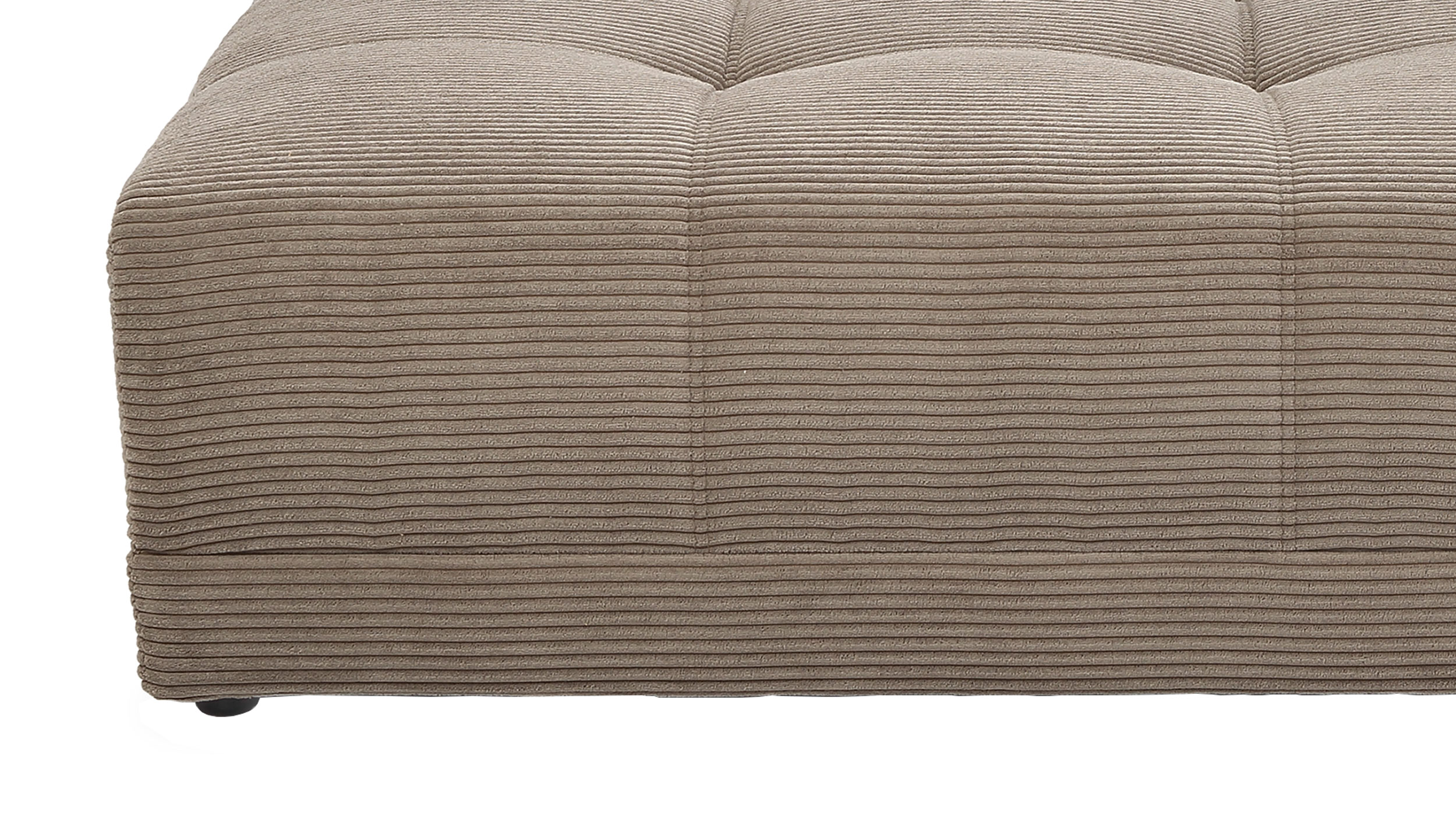 Hocker Sitzhocker 126 x 125 cm Cord taupe - JANNI
