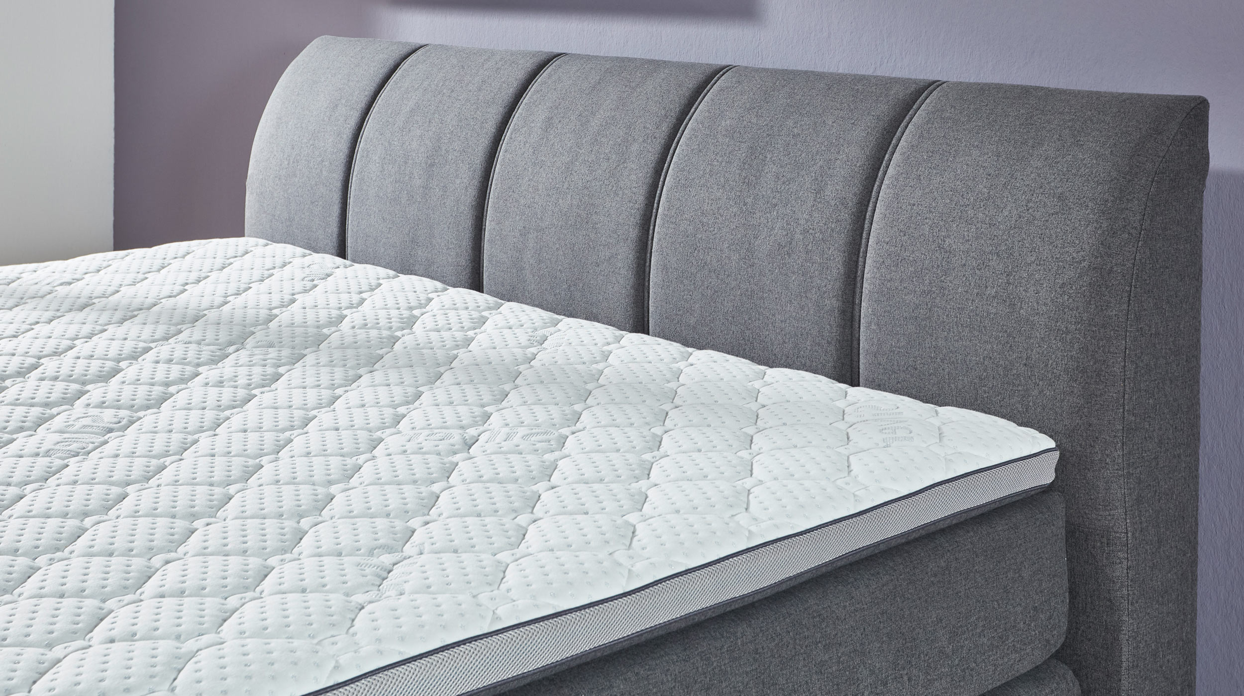 Boxspringbett 180 x 200 cm anthrazit Stoffbezug - DAVIE