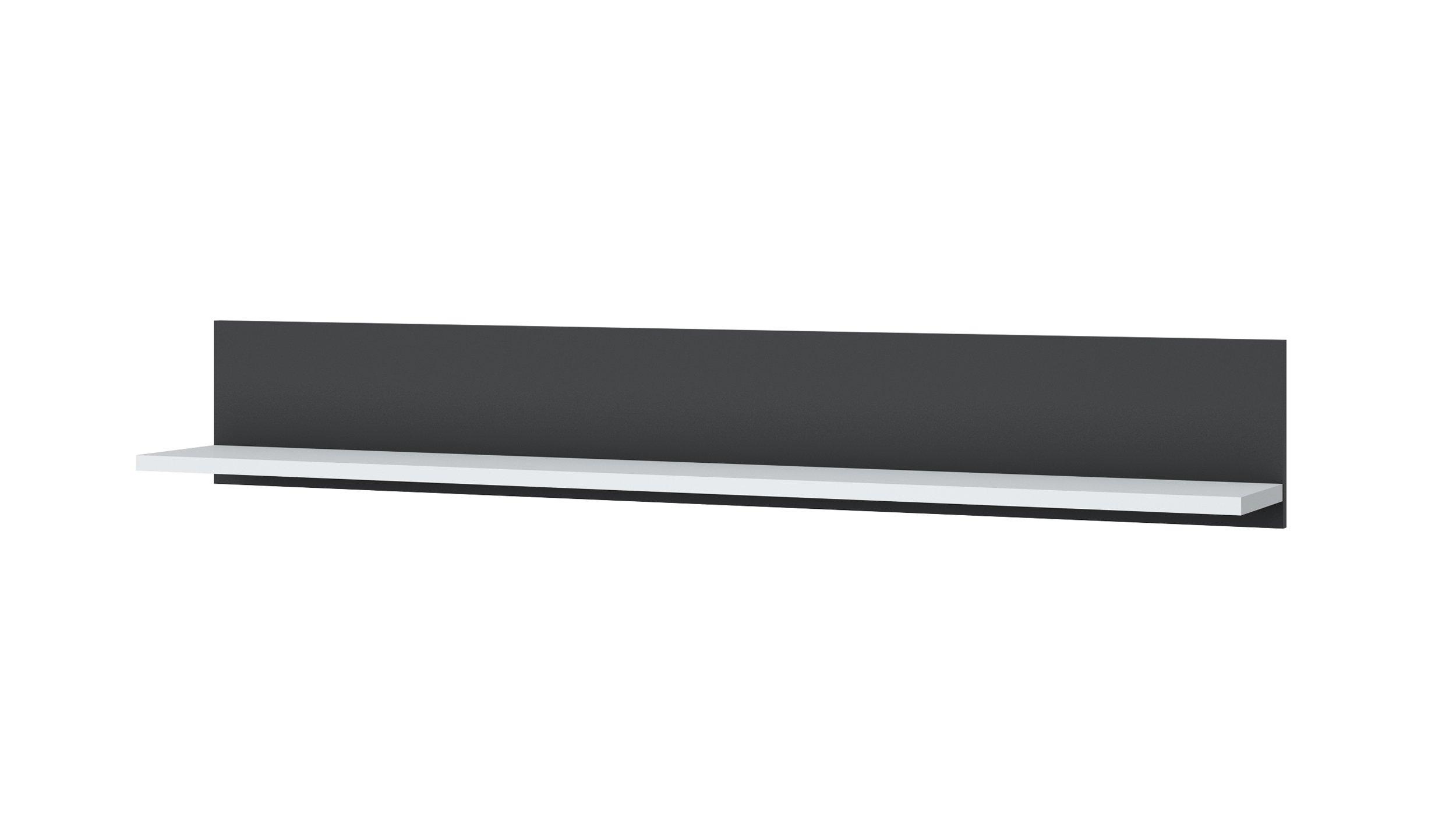 Wandboard alpinweiß - anthrazit 160 cm - CAMPANIA