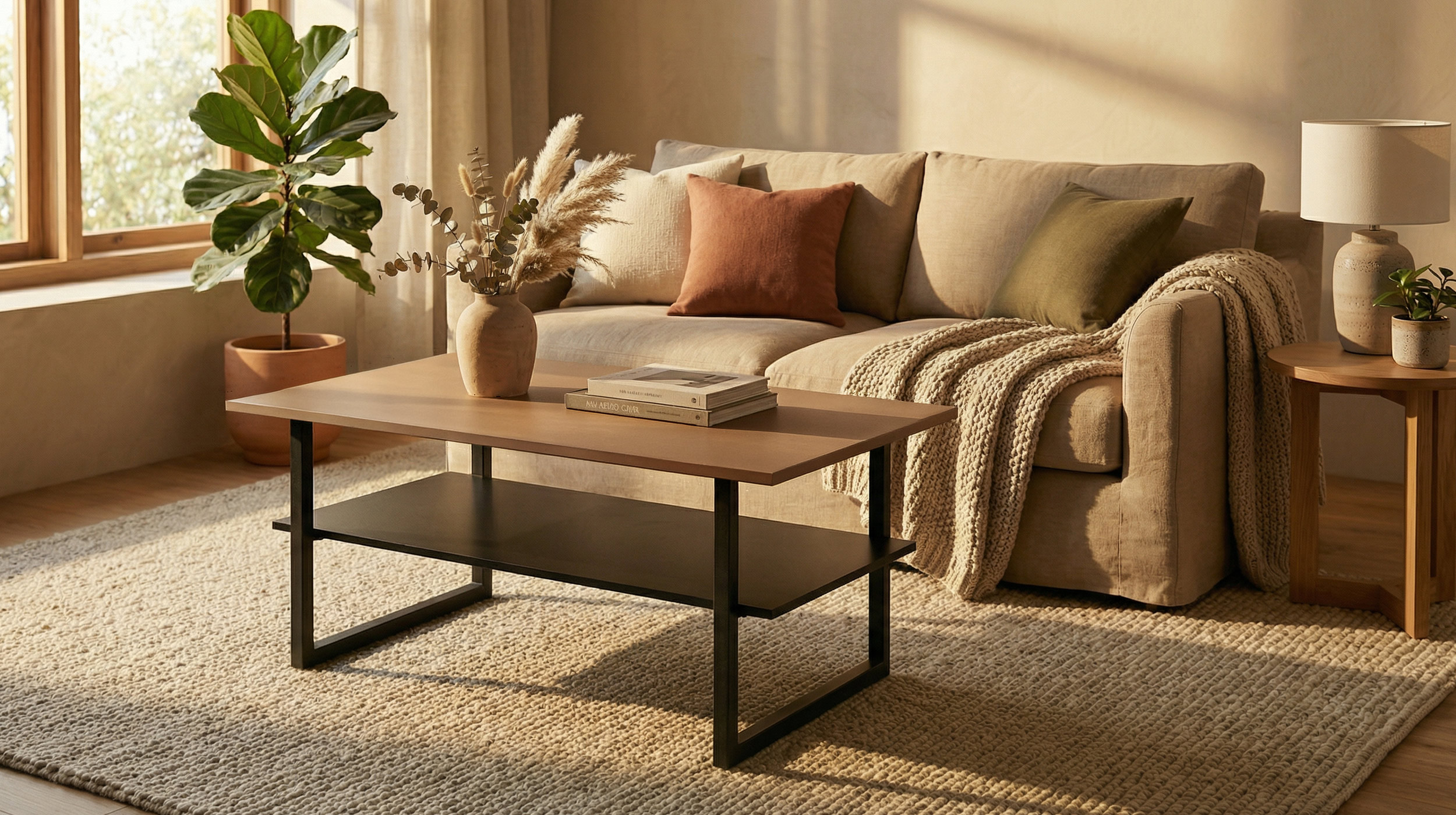 Couchtisch Eiche teilmassiv geölt - 115 x 65 cm - BELLA