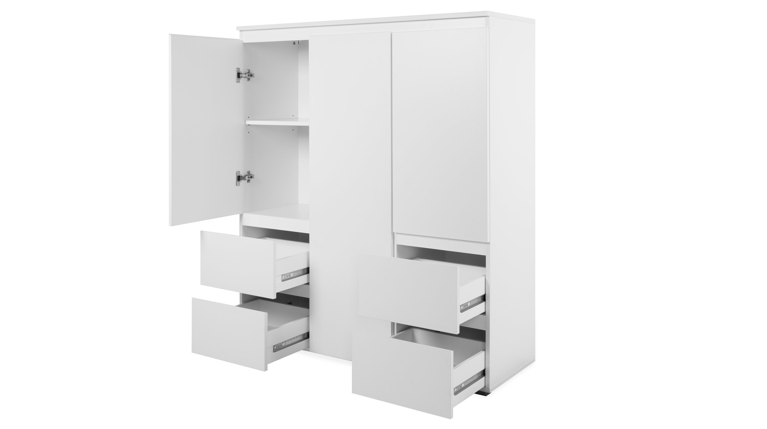 Highboard mit 4 Schubladen - weiß matt 116 cm - IMAGE
