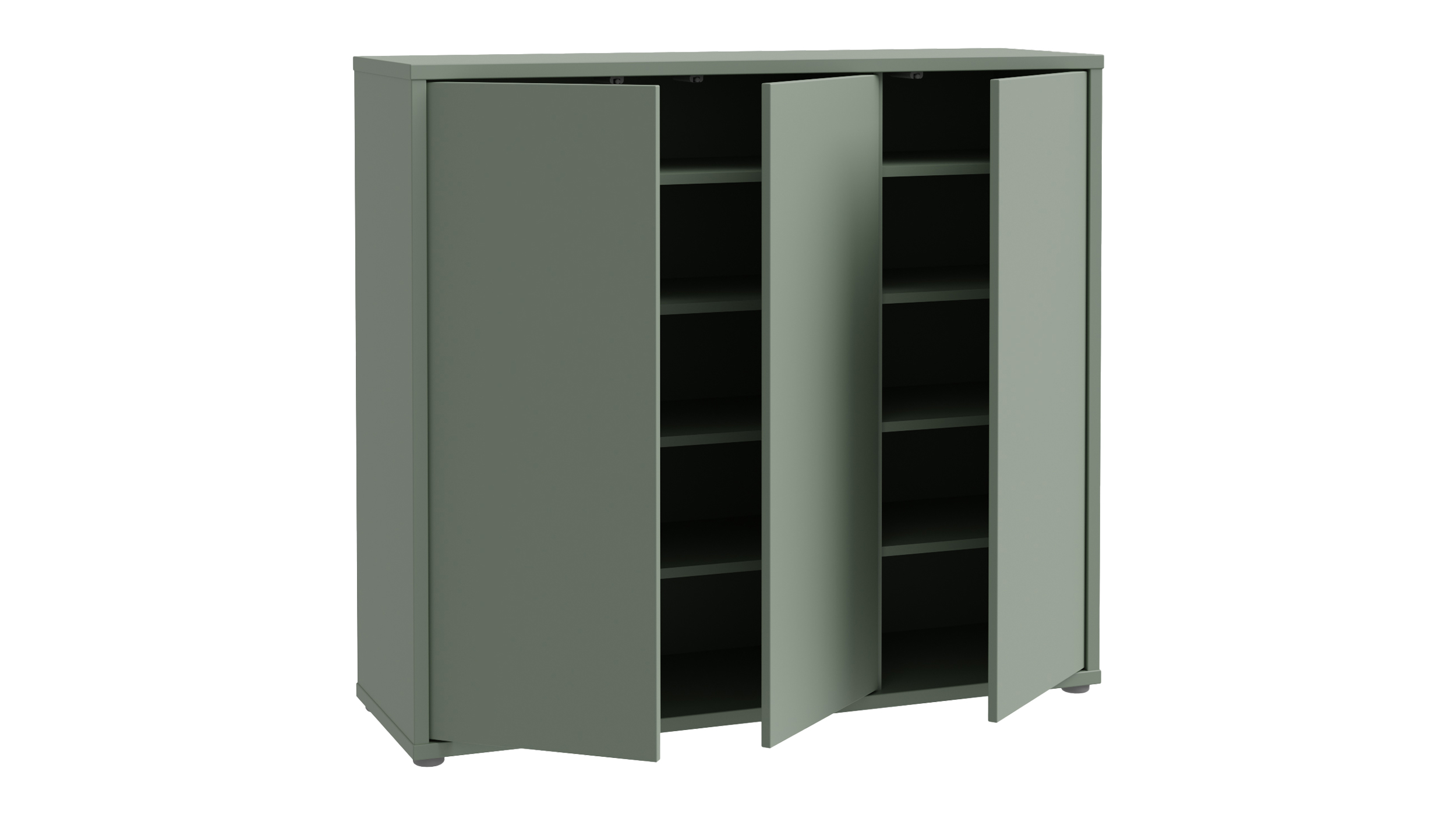 Schuhschrank grün 109 x 99 cm 3-türig - ALICE SPRINGS