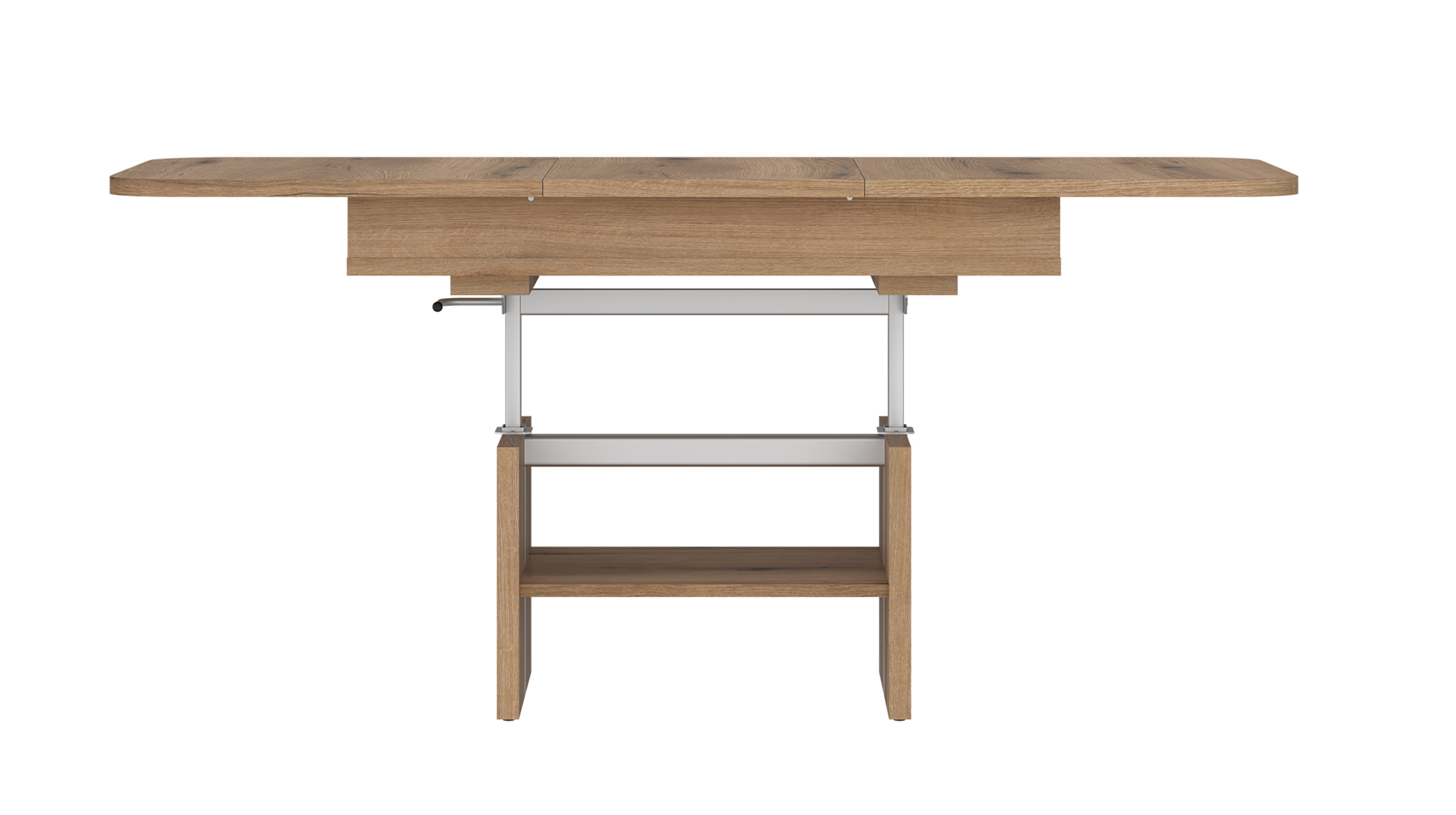 Couchtisch höhenverstellbar Eiche 110 cm - ausziehbar - CORTADO