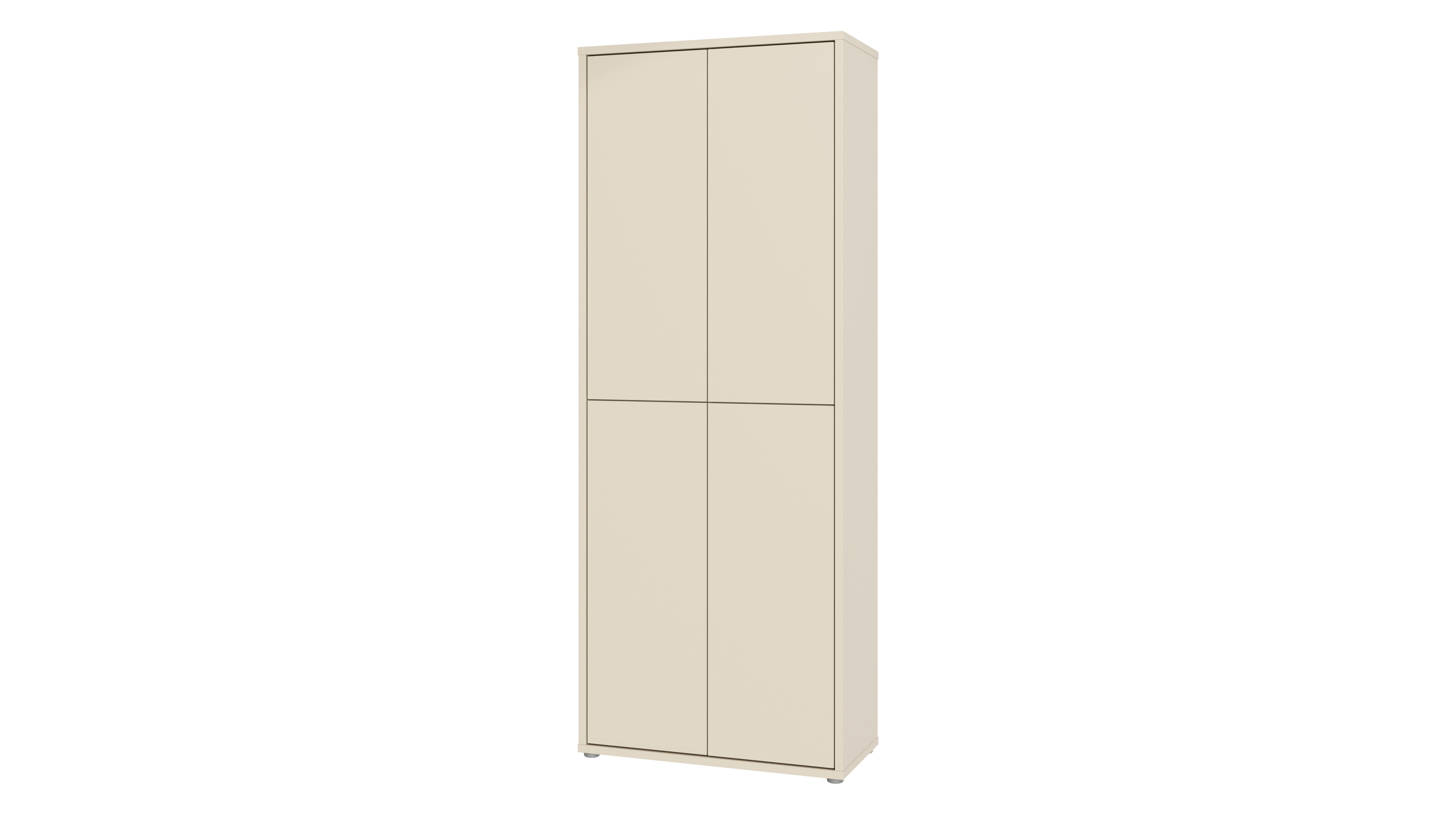 Schuhschrank beige 75 x 192 cm 2-türig - ALICE SPRINGS