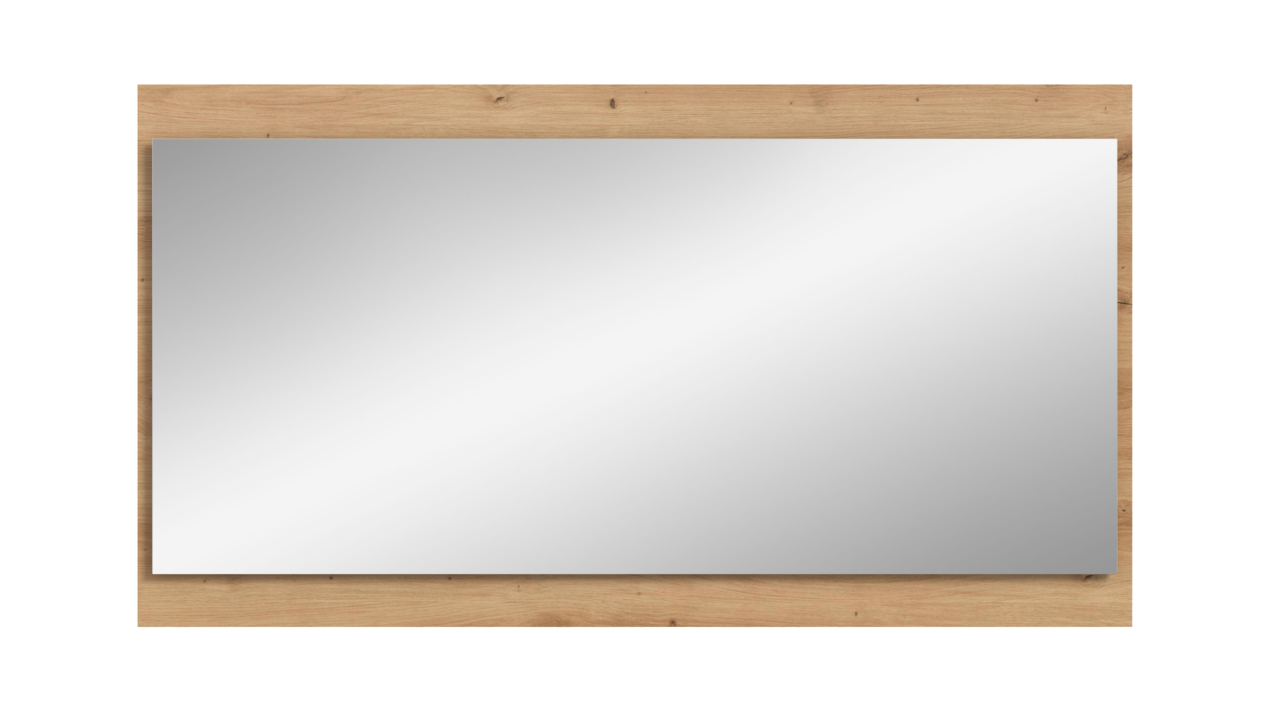 Wandspiegel Artisan Eiche rund 110 x 60 cm - DRIVE