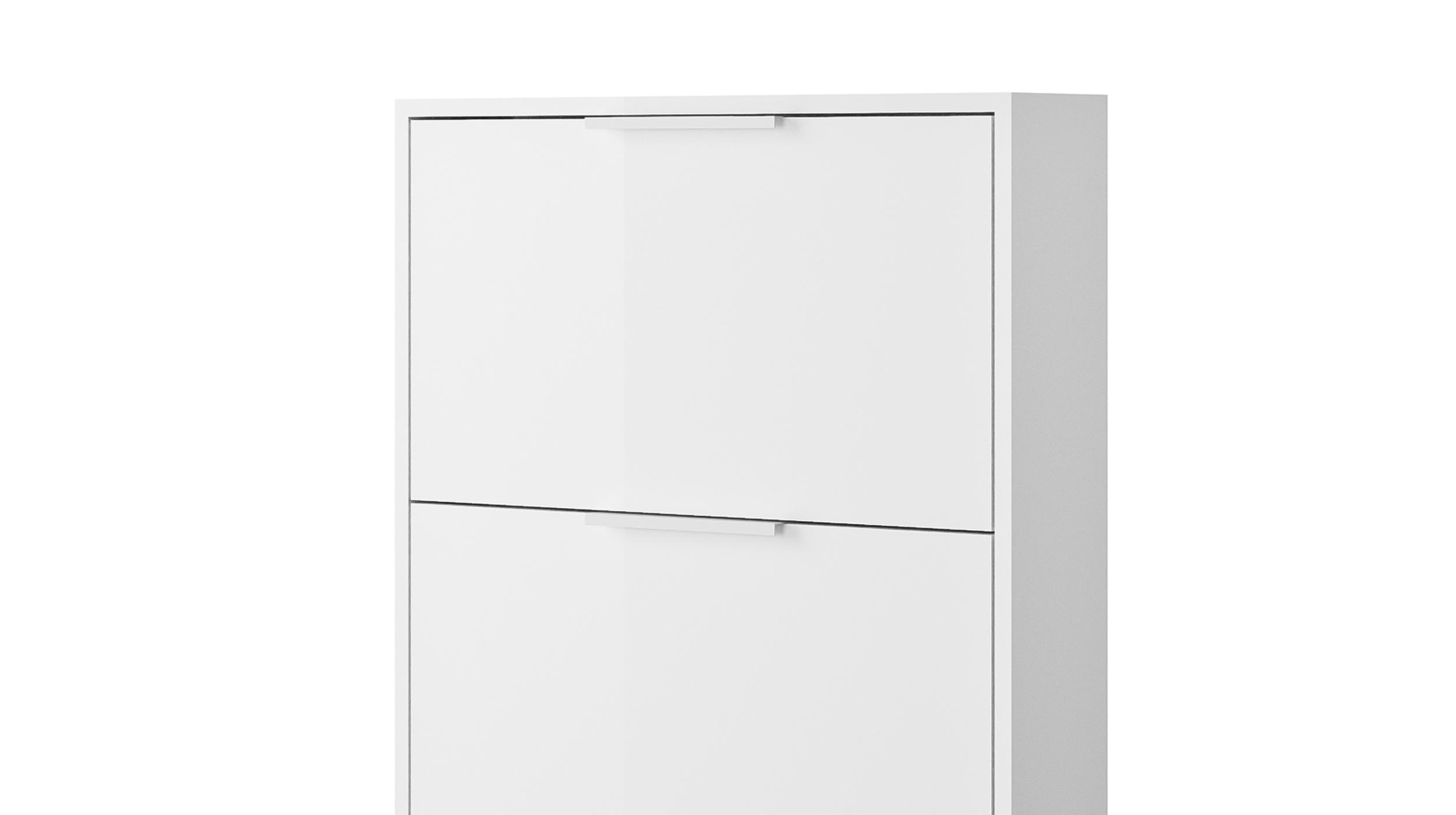Schuhschrank weiß hochglanz 3-türig 65 x 105 cm - ESPRESSO
