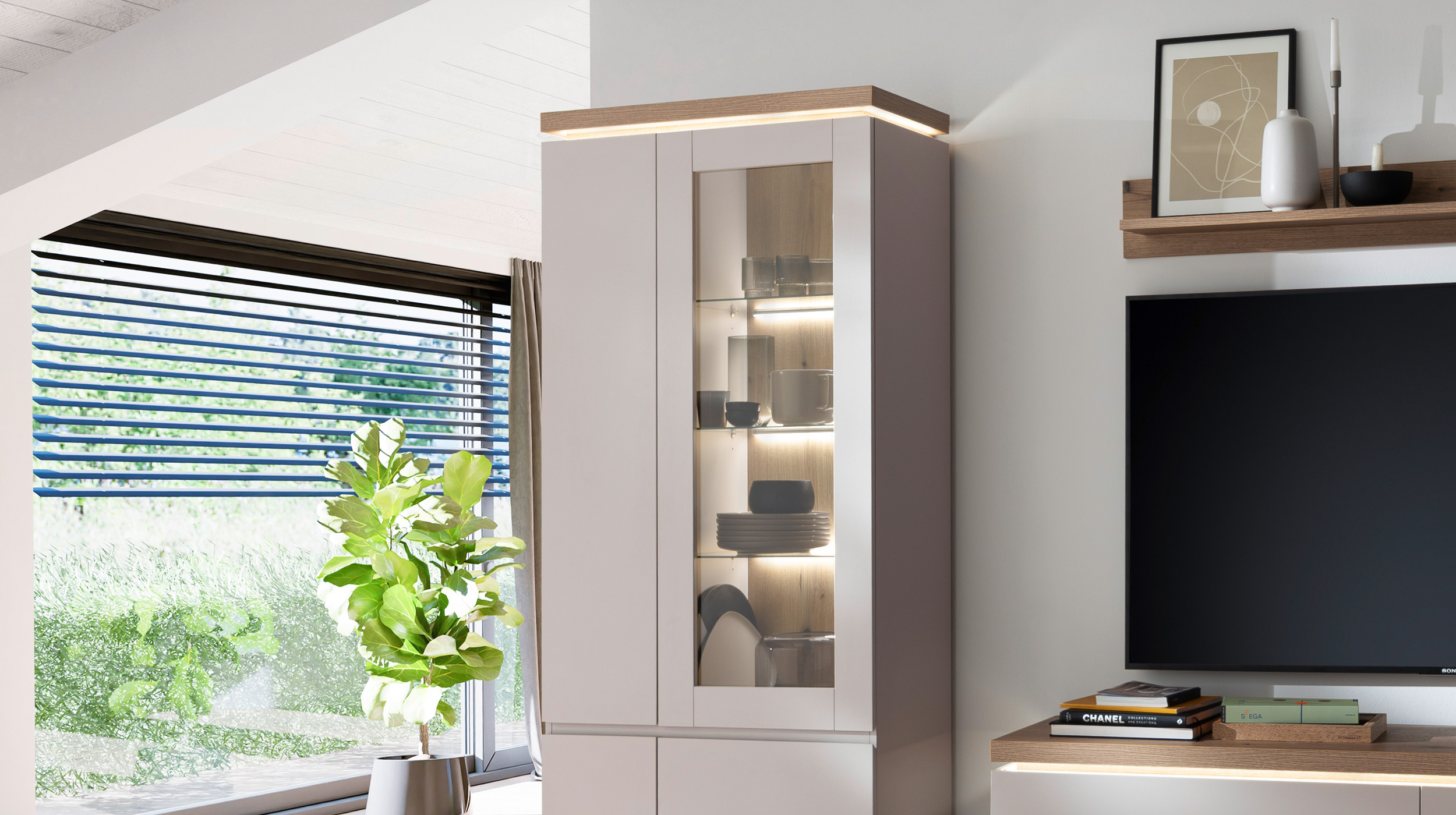 LED-Rückwandbeleuchtung für Vitrine - 3er Set - REMOLINO