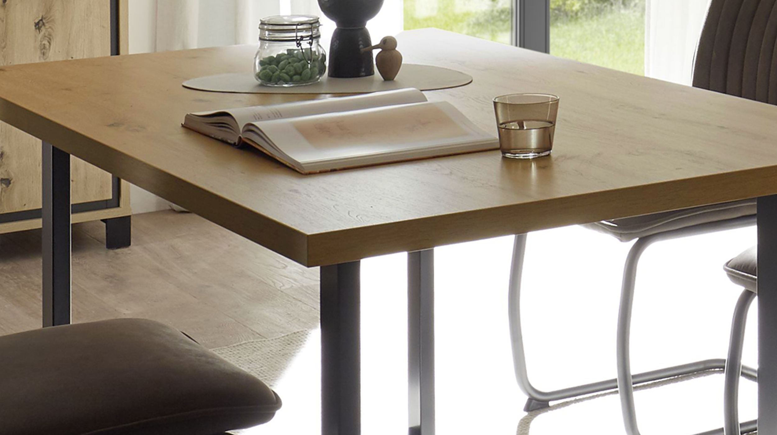 Esstisch 160 x 90 cm Artisan Eiche Holzdekor - TABLES