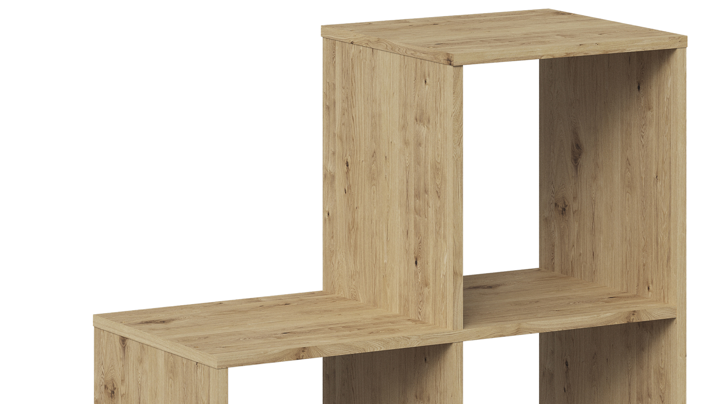 Raumteiler Artisan Eiche 105 x 108 cm - 6 Fächer - RIKU
