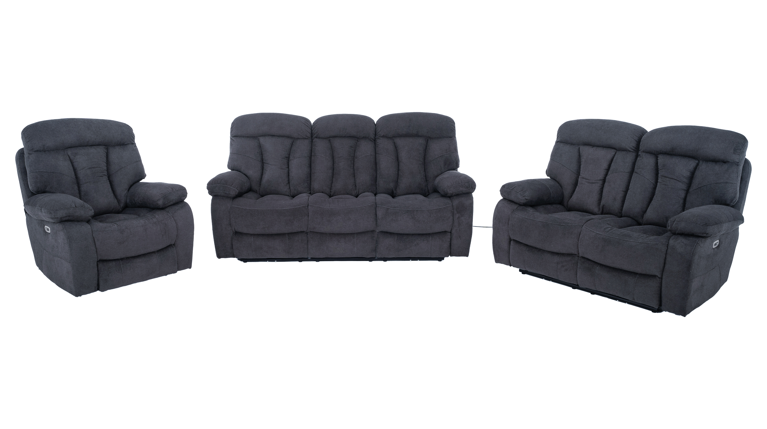 Einzelsofa 2-Sitzer anthrazit Microfaser - Relaxfunktion - NEVADA