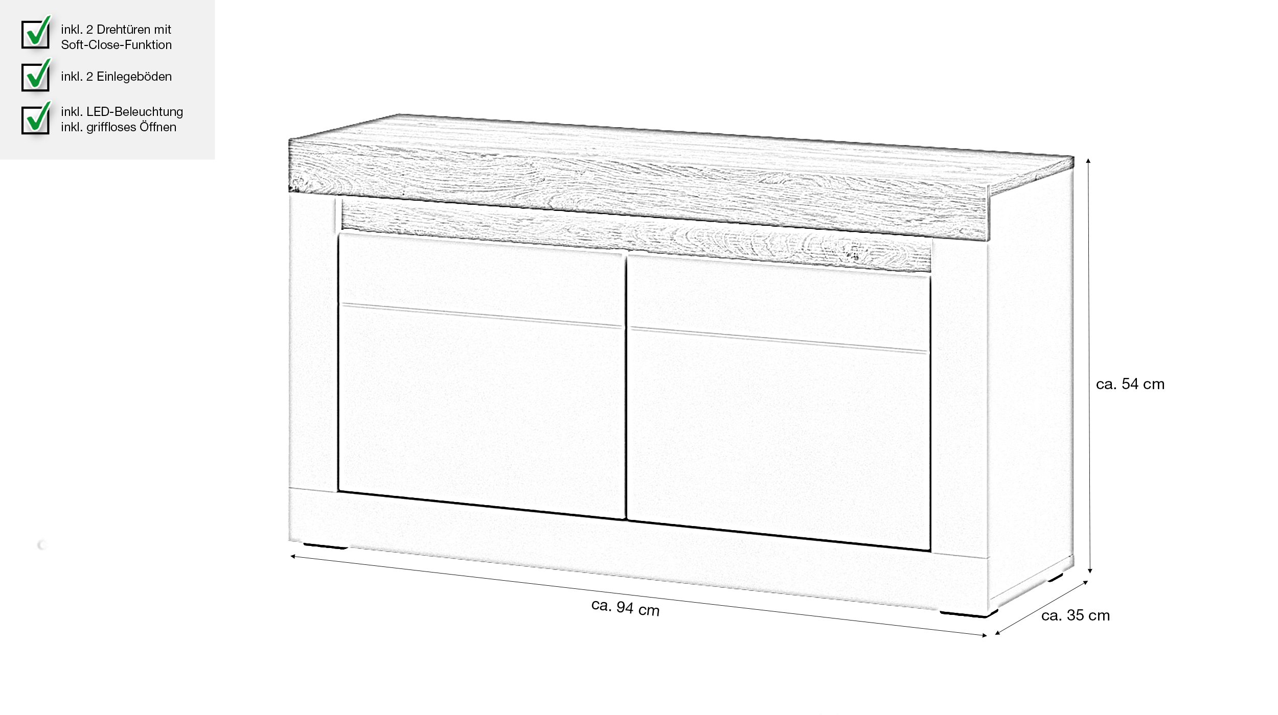 Garderobenbank beige Stone Eiche 94 cm - NAXXAR