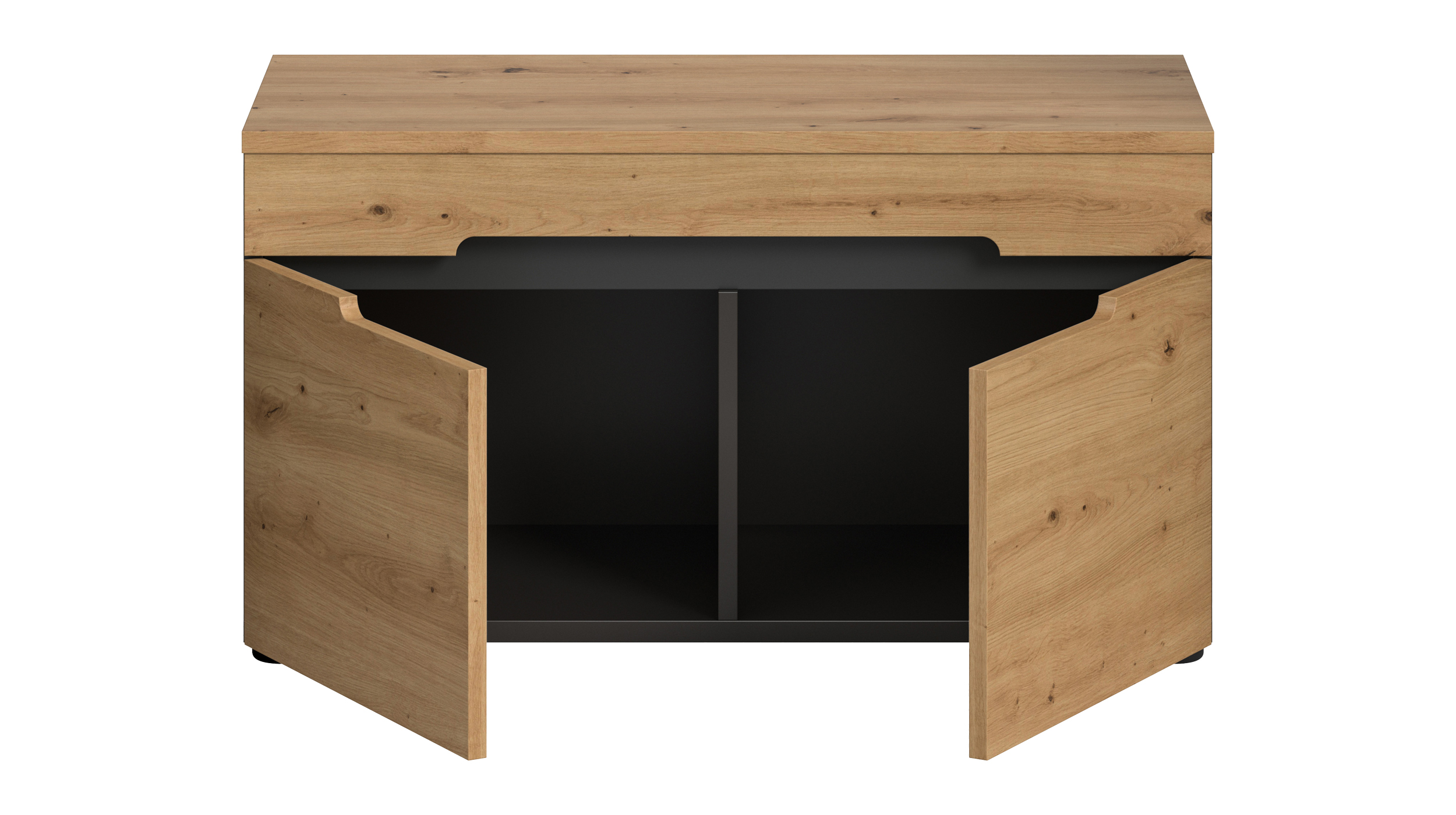 Garderobenbank anthrazit Artisan Eiche 80 cm - CANU