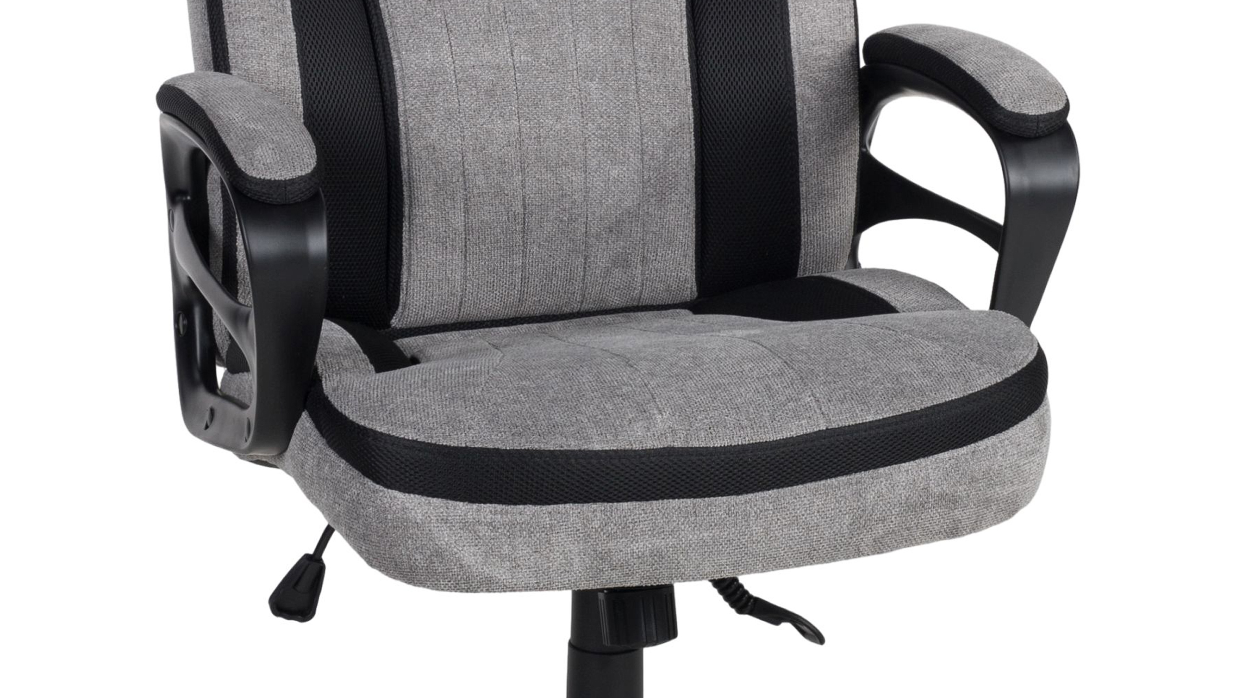 Chefsessel Webstoff schwarz - grau - Wippfunktion - SANDRO