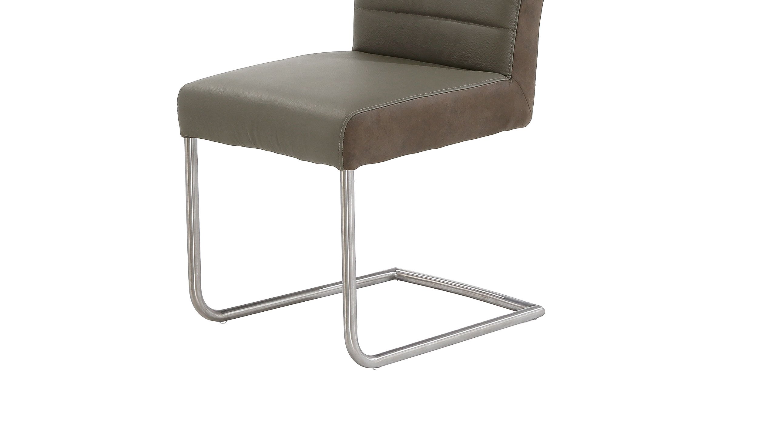 Schwingstuhl für Esszimmer braun Echtleder - Stoffbezug - DEXTER