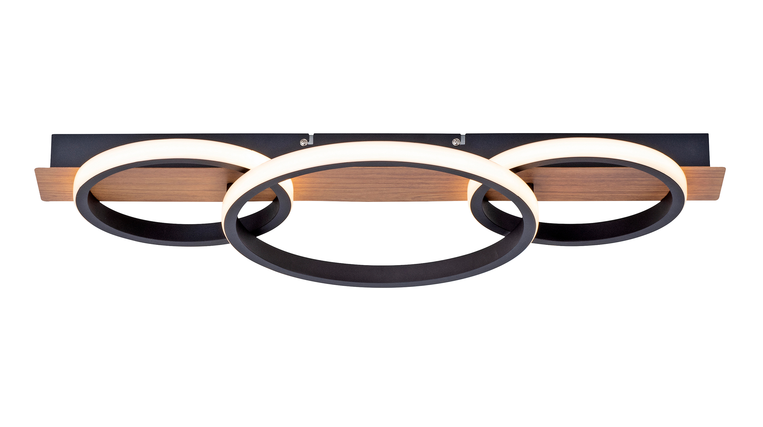 Deckenleuchte LED  schwarz - Holzoptik 30 x 68 cm - TROOPER