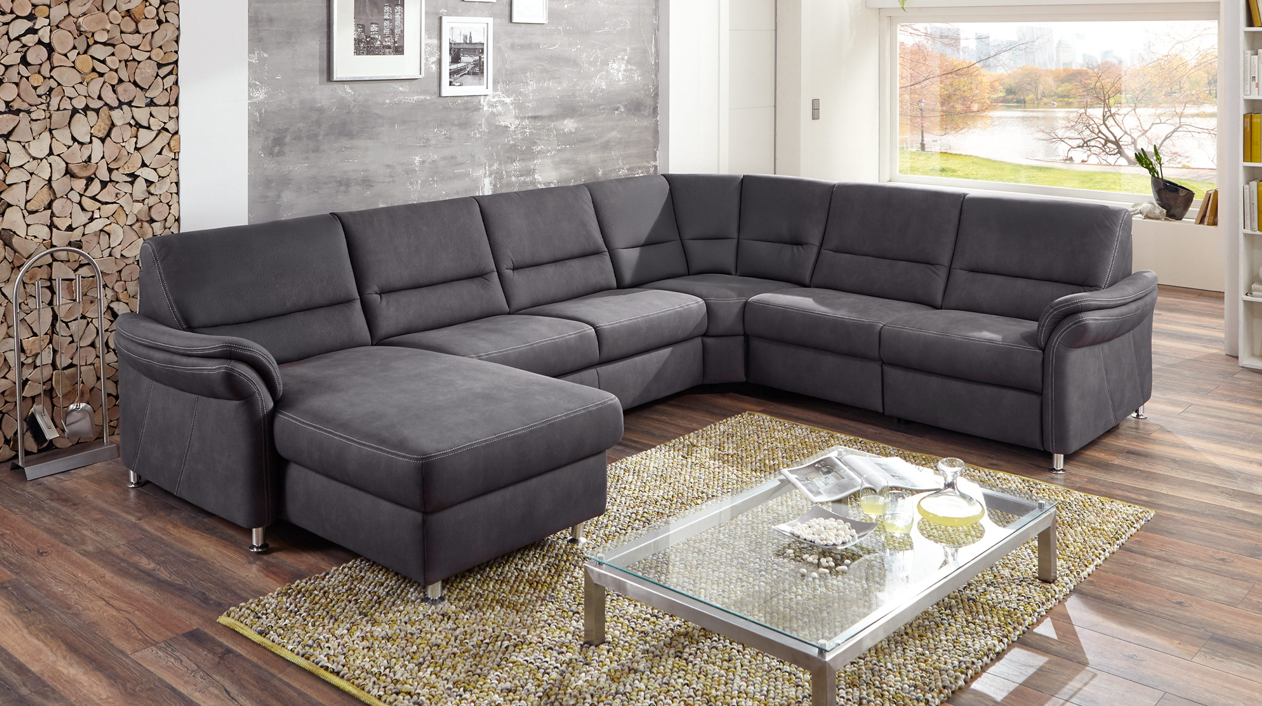 Couchliebe® Wohnlandschaft planbar - mammut grau - Basis Version - LEONARDO