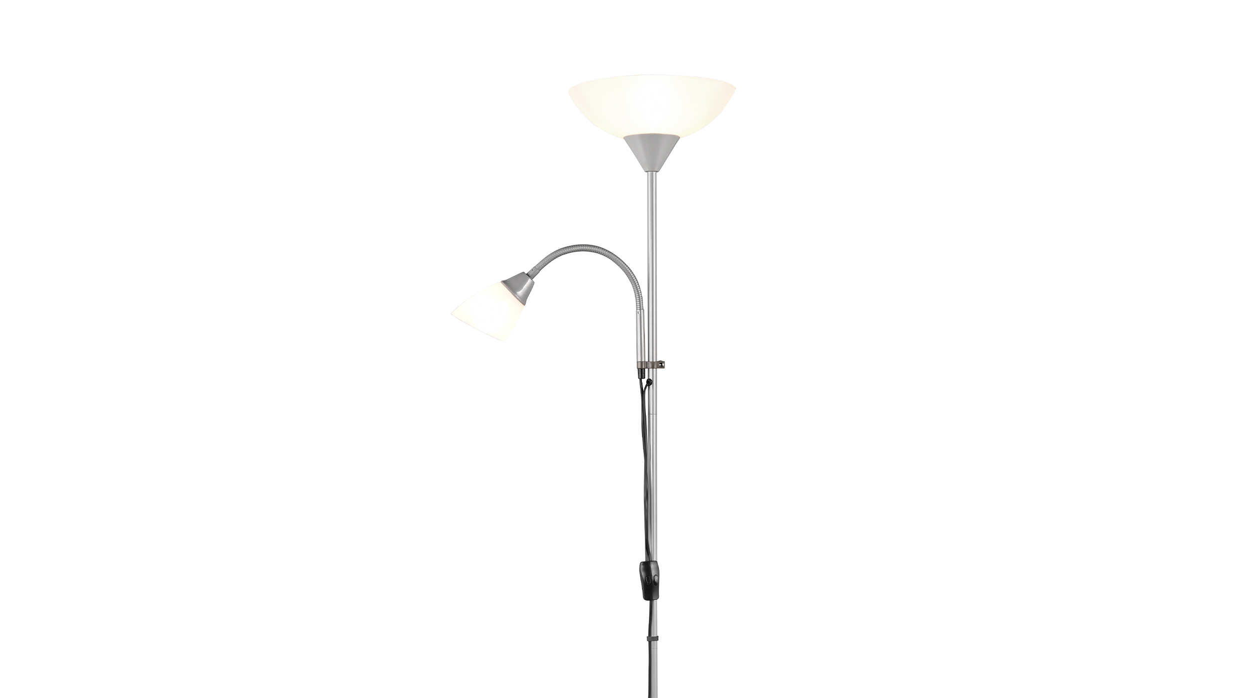 Stehlampe titanfarben ca. 180 cm mit Leselicht - ERZWO