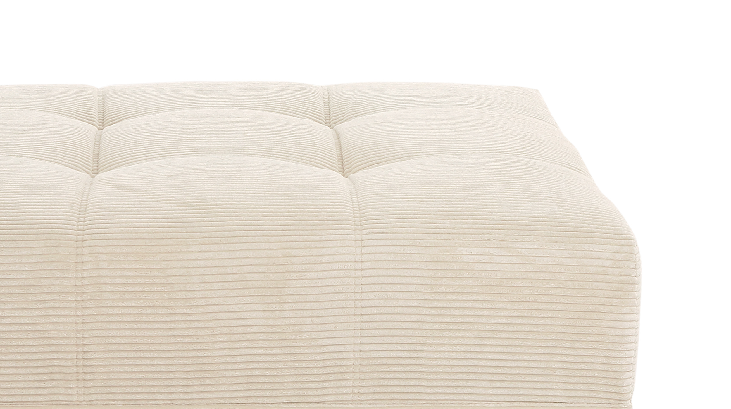 Hocker Sitzhocker 126 x 125 cm Cord beige - JANNI