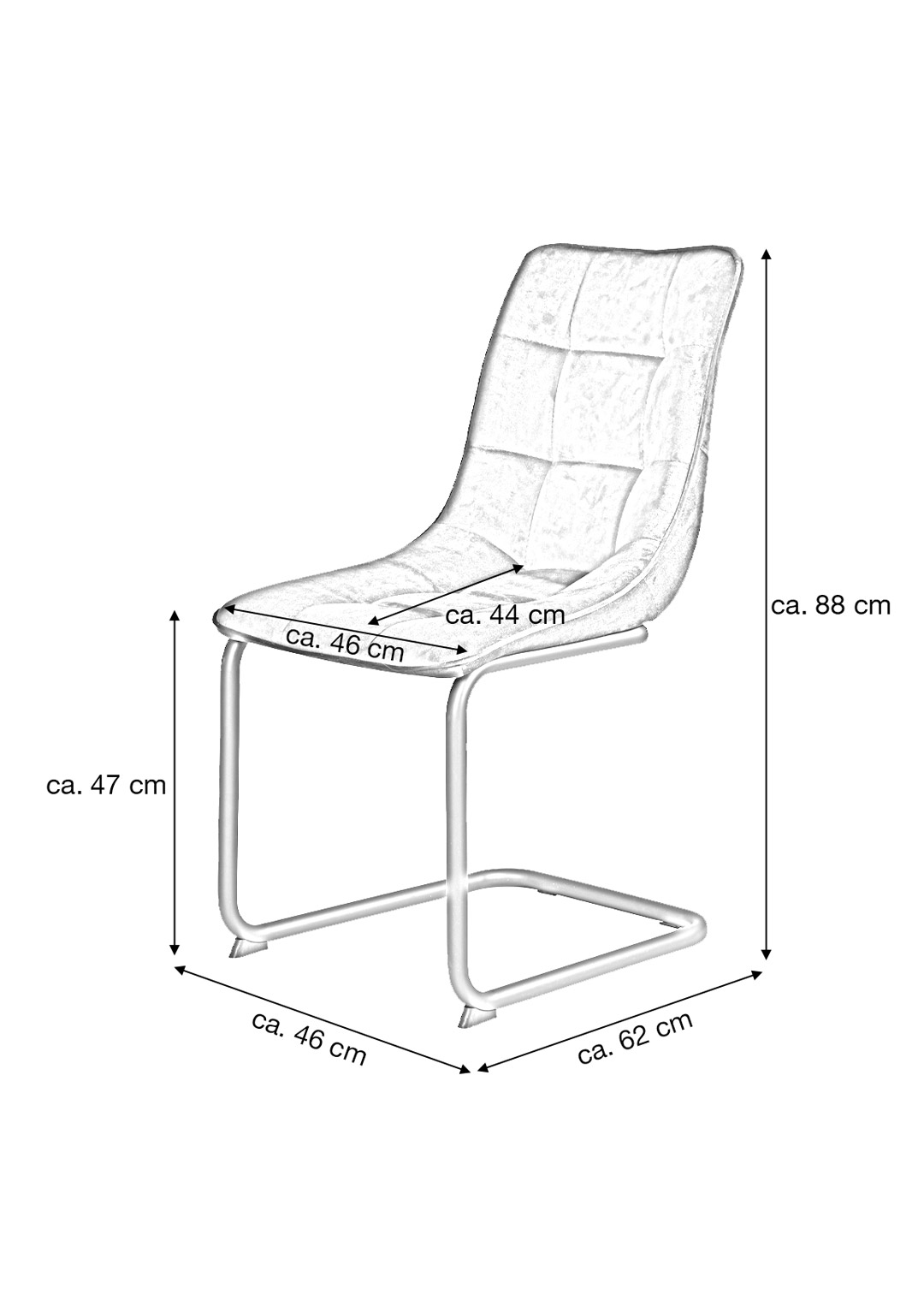 Schwingstuhl anthrazit Microfaser - JENNY