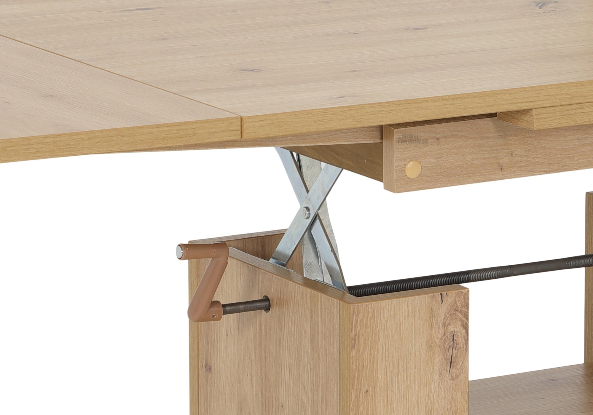 Couchtisch Artisan Eiche 90 x 60 cm ausziehbar - JAKOB