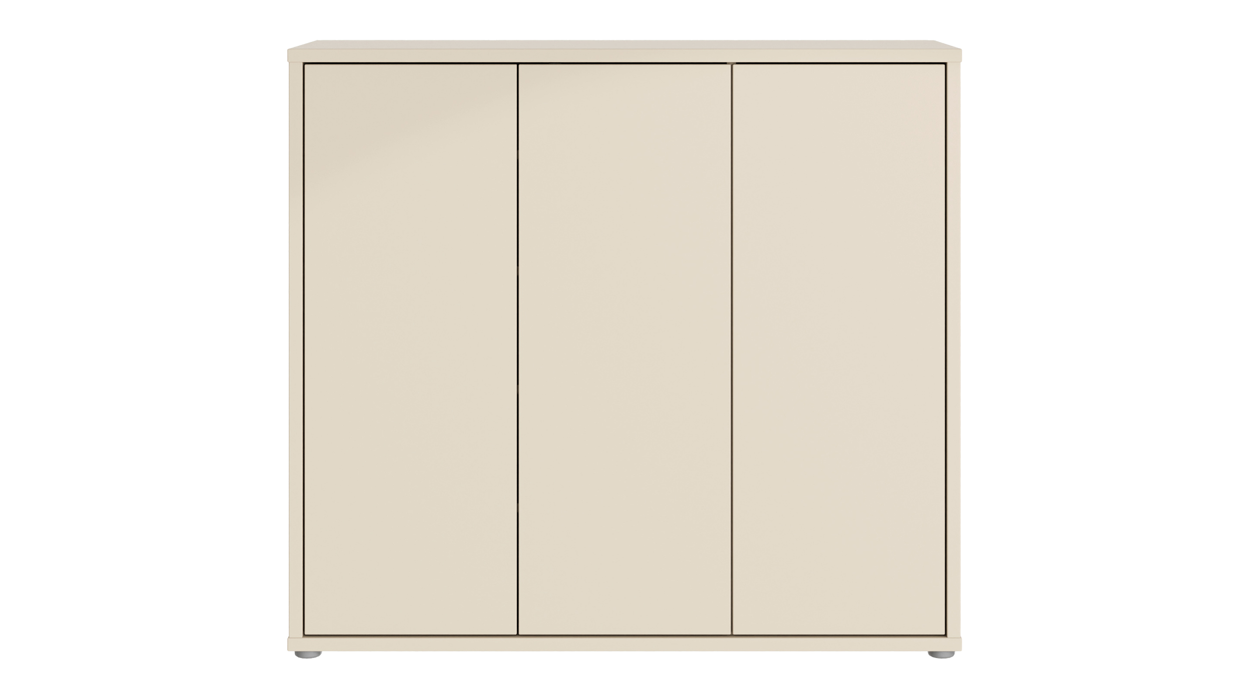 Schuhschrank beige 109 x 99 cm 3-türig - ALICE SPRINGS