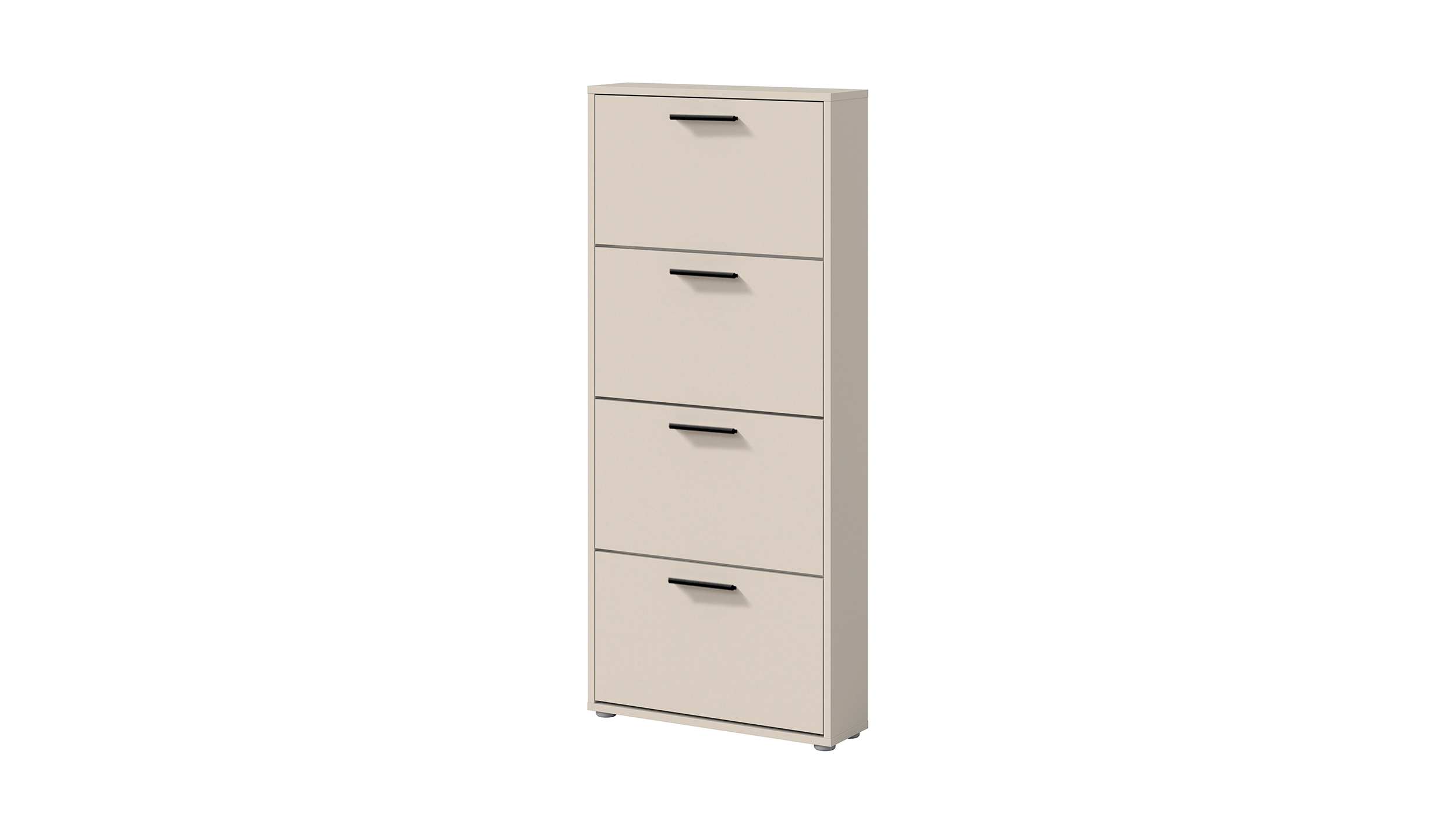 Schuhschrank beige 4-türig 59 x 136 cm - SAMMY
