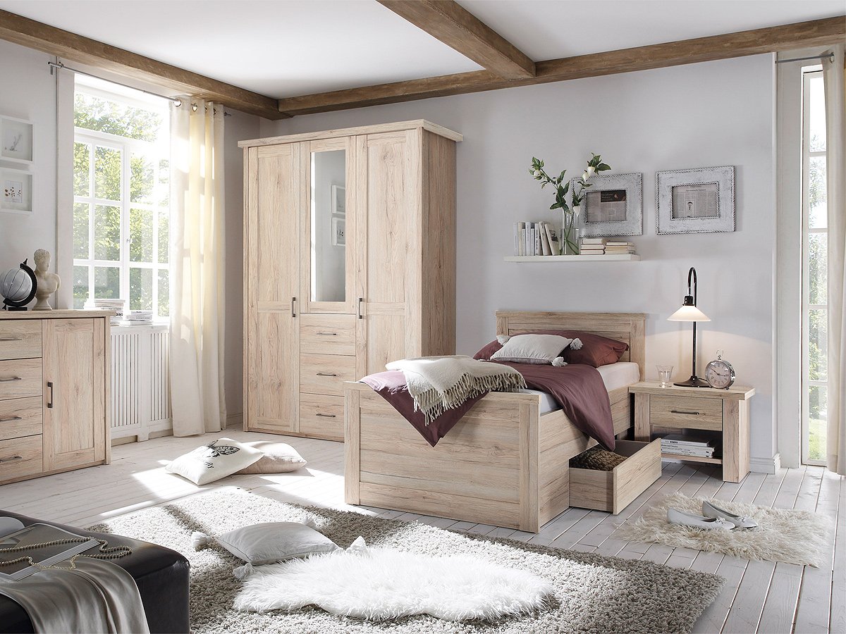 Jugendbett 100 x 200 cm San Remo Eiche - LUCA