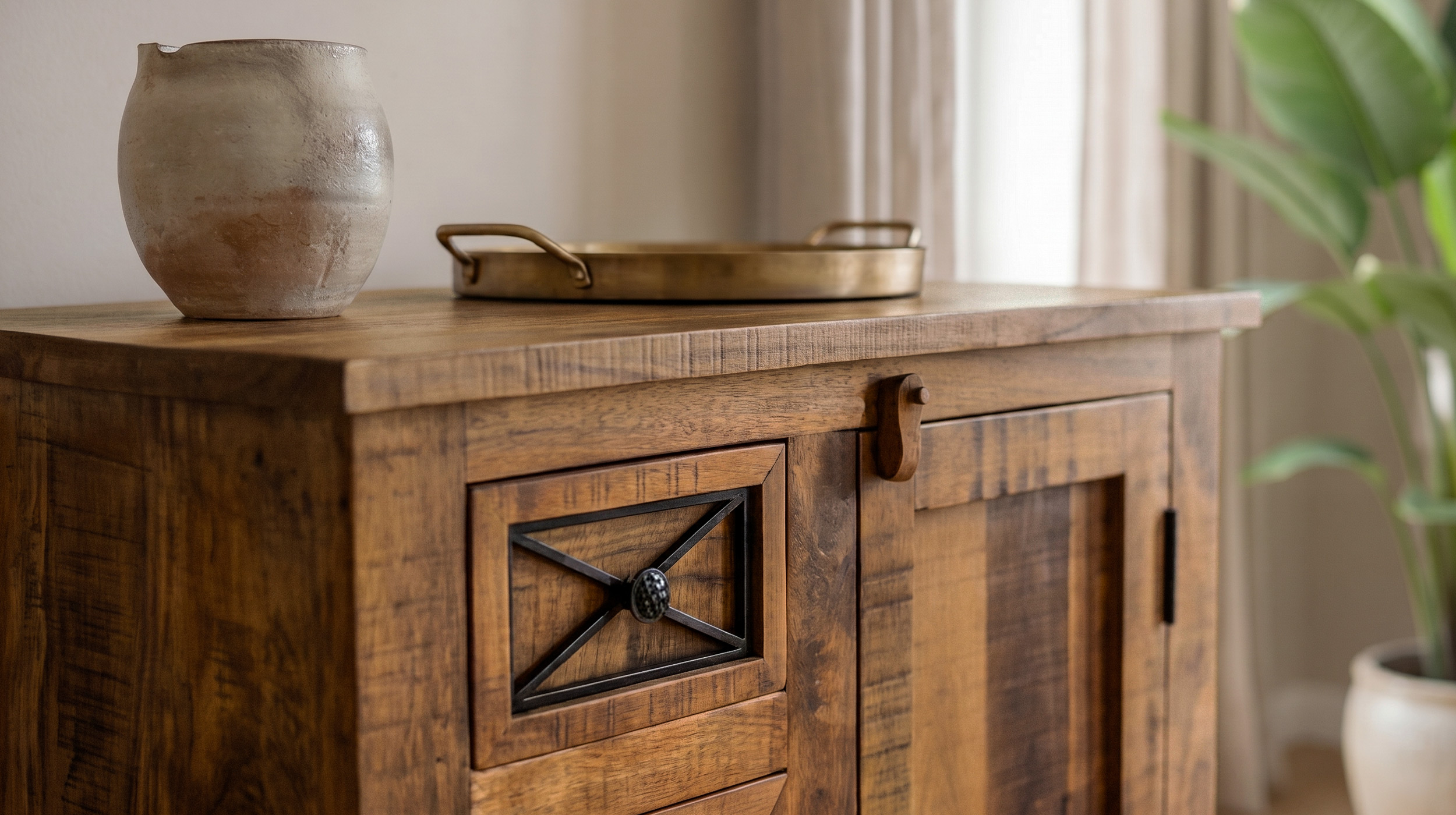 Sideboard 70 cm Akazie massiv lackiert montiert 70 cm - ACANO