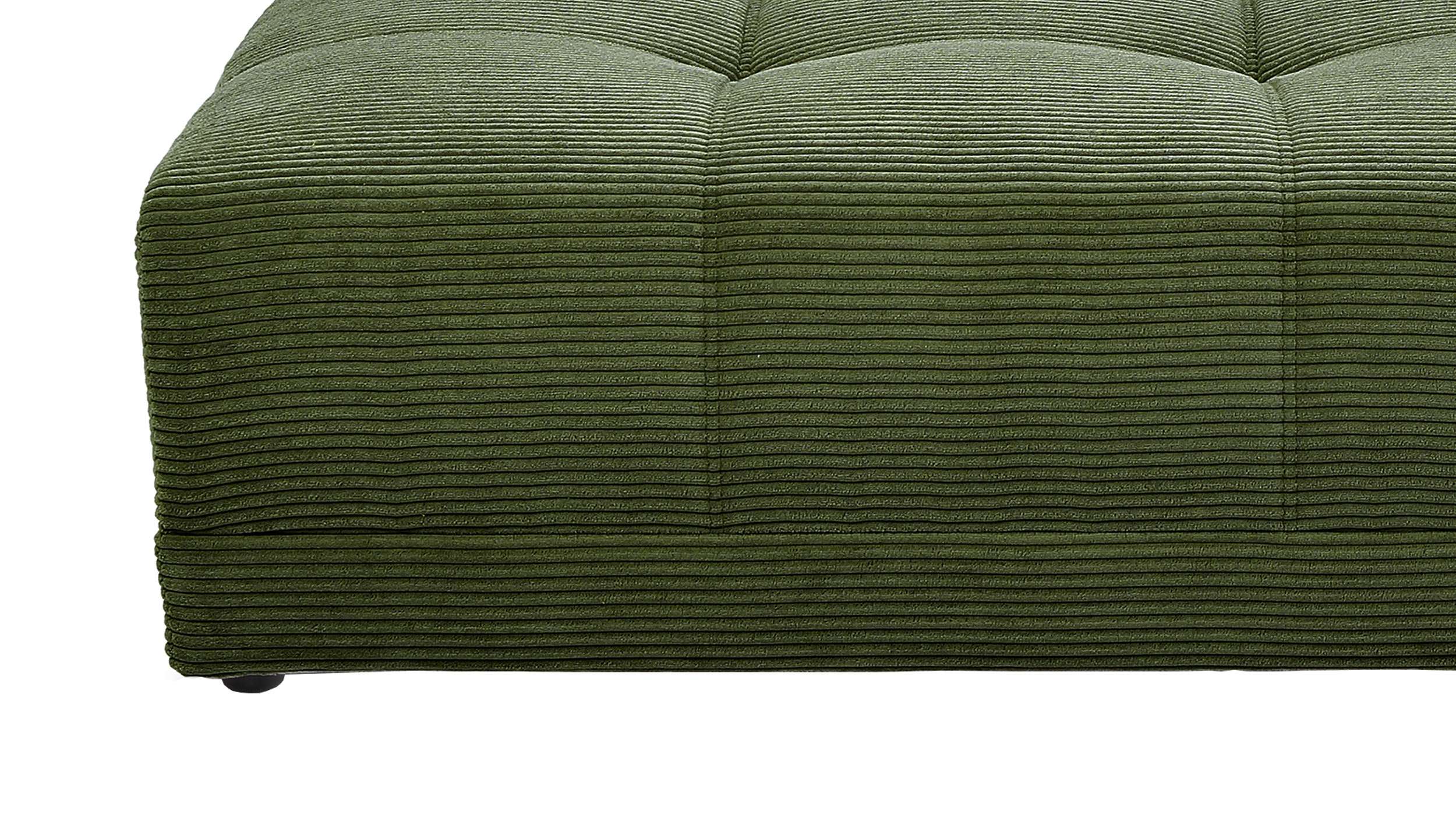 Hocker Sitzhocker 126 x 125 cm Cord grün - JANNI