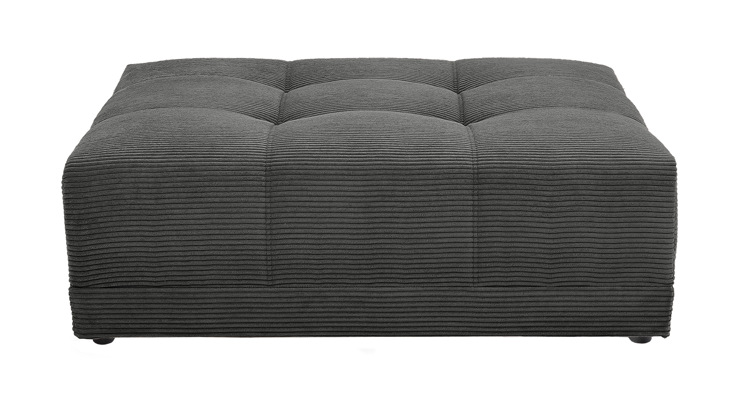 Hocker Sitzhocker 126 x 125 cm Cord grau - JANNI