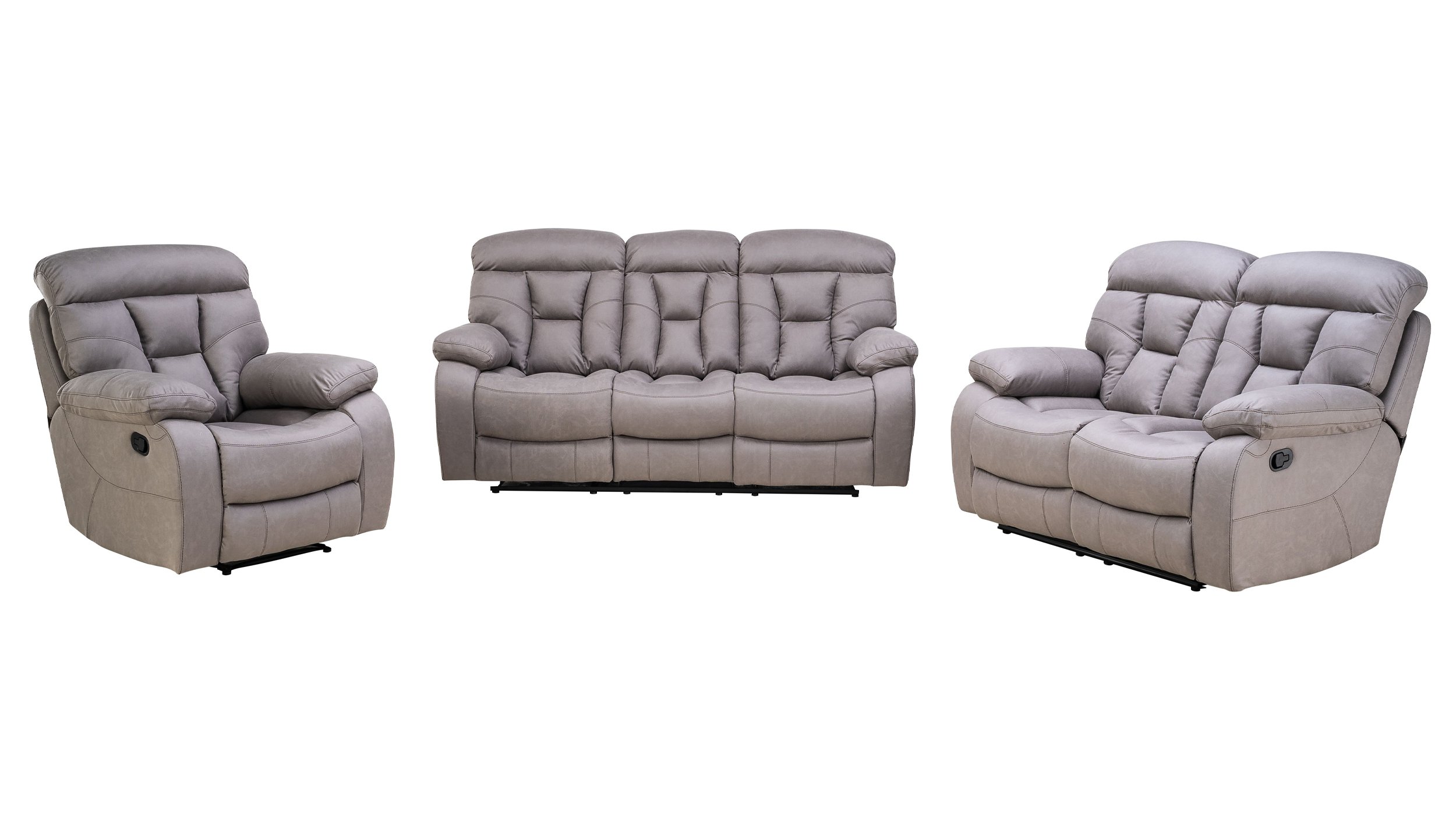 Fernsehsessel Microfaser grau - Relaxfunktion - SABINO